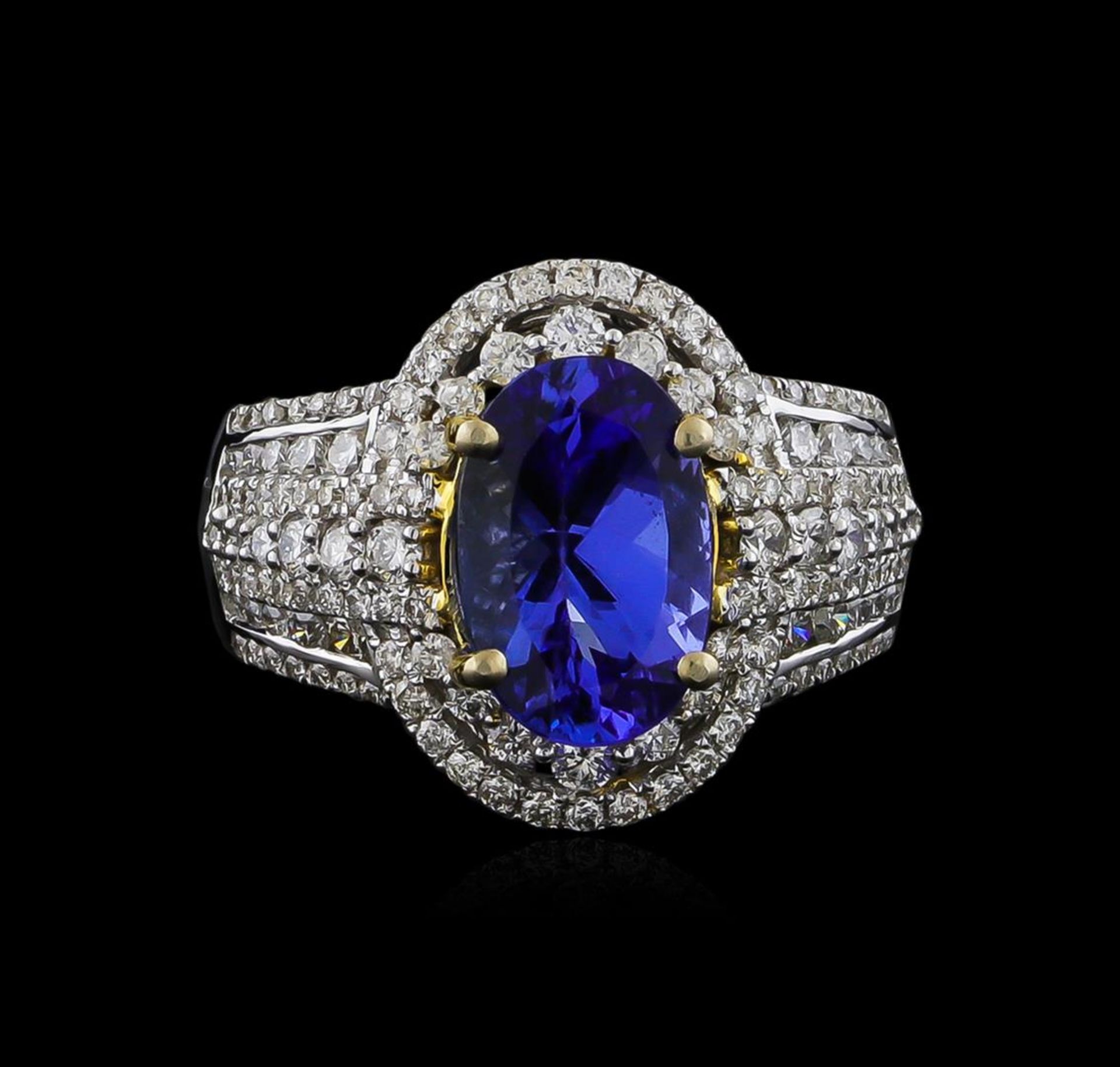 14KT Two-Tone Gold 4.12 ctw Tanzanite and Diamond Ring - Image 2 of 5