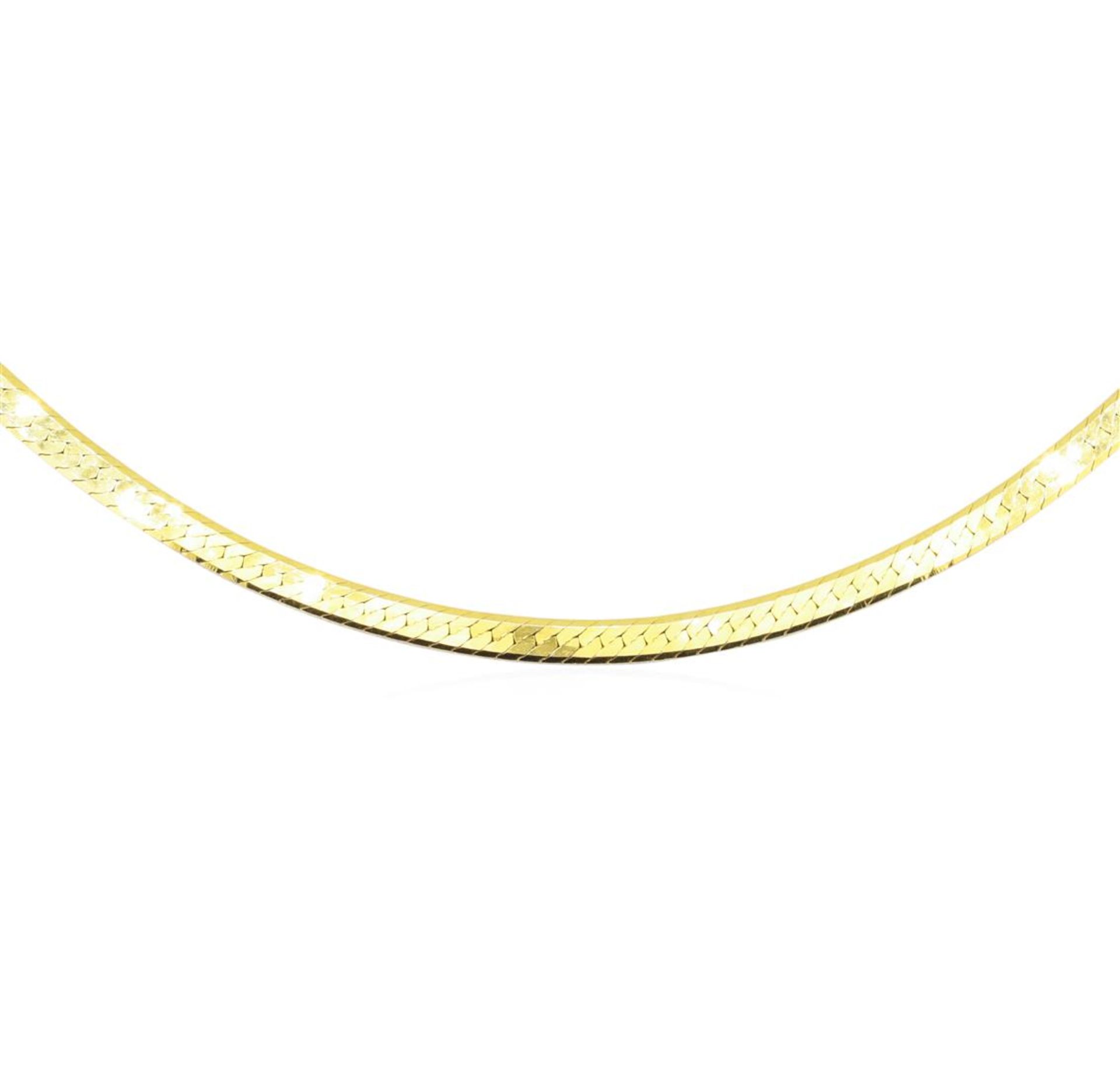 Twenty Inch Herringbone Chain - 14KT Yellow Gold - Image 2 of 2