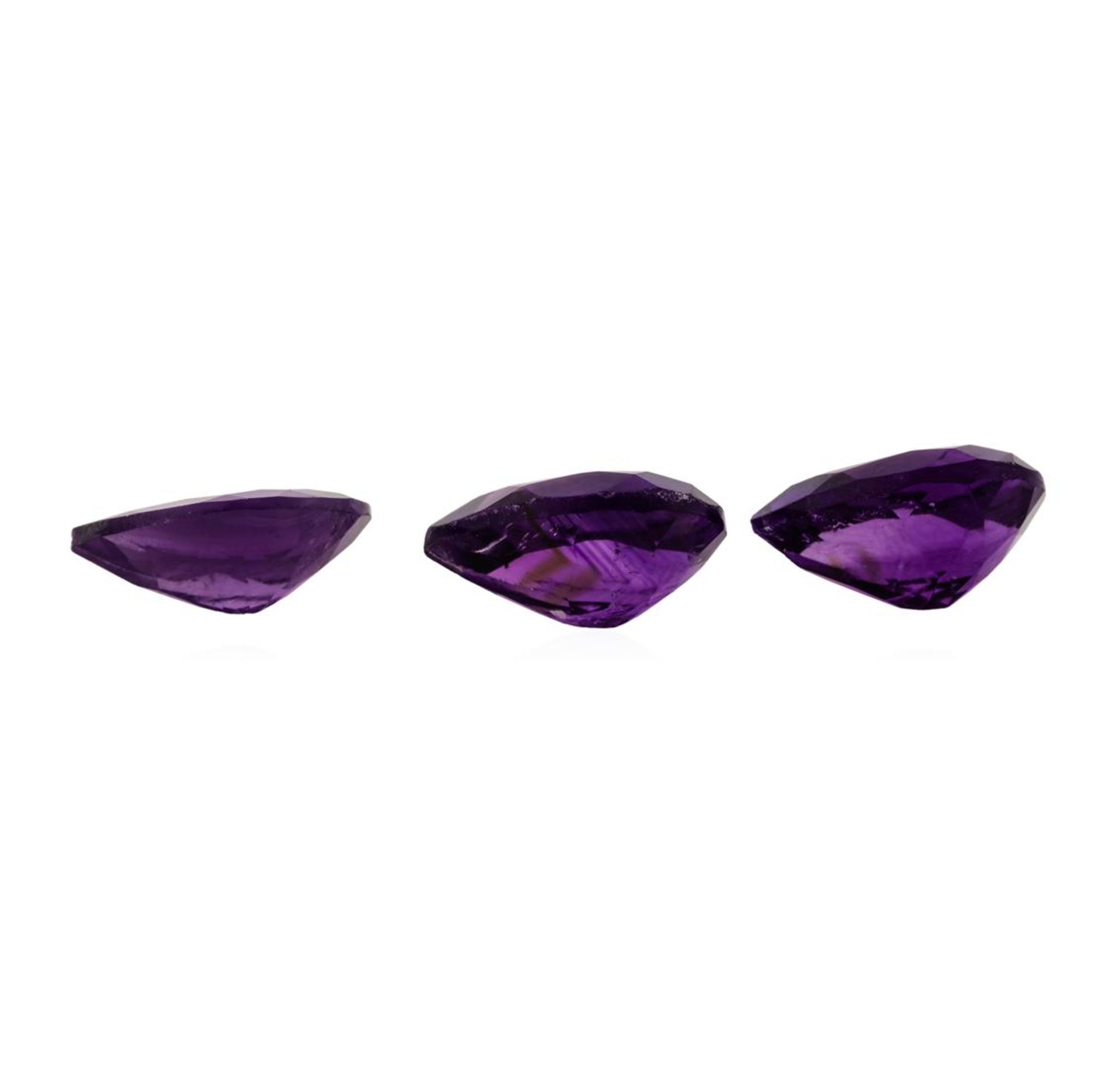 13.11ctw.Natural Pear Cut Amethyst Parcel of Two - Image 2 of 3