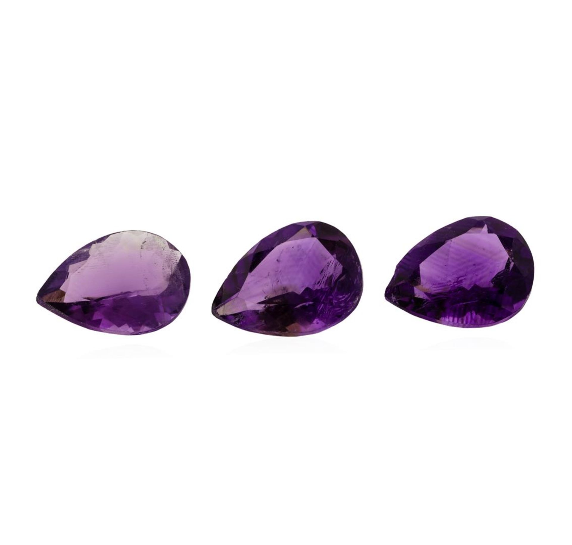 13.11ctw.Natural Pear Cut Amethyst Parcel of Two