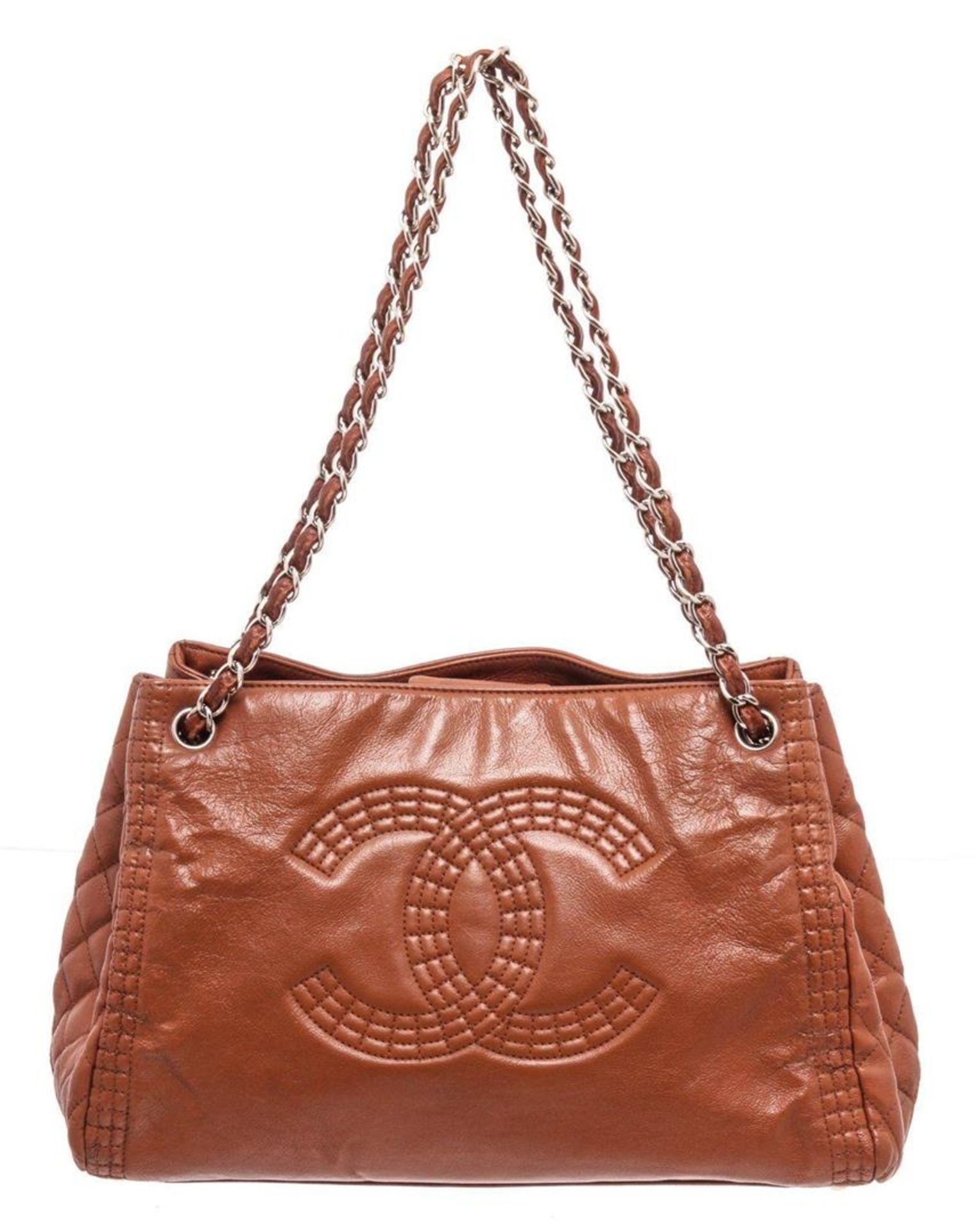 Chanel Brown Caviar Leather Chain CC Shoulder Bag