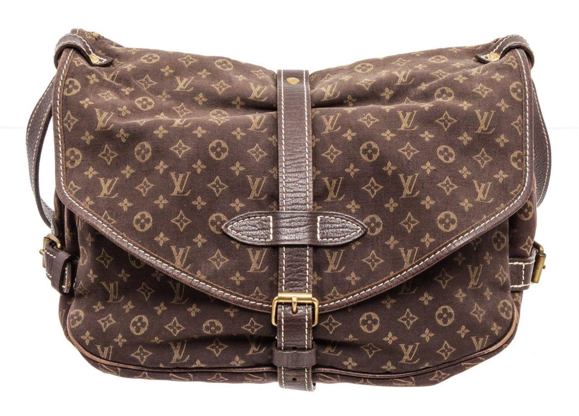 Louis Vuitton Brown Mini Lin Saumur 30cm Shoulder bag