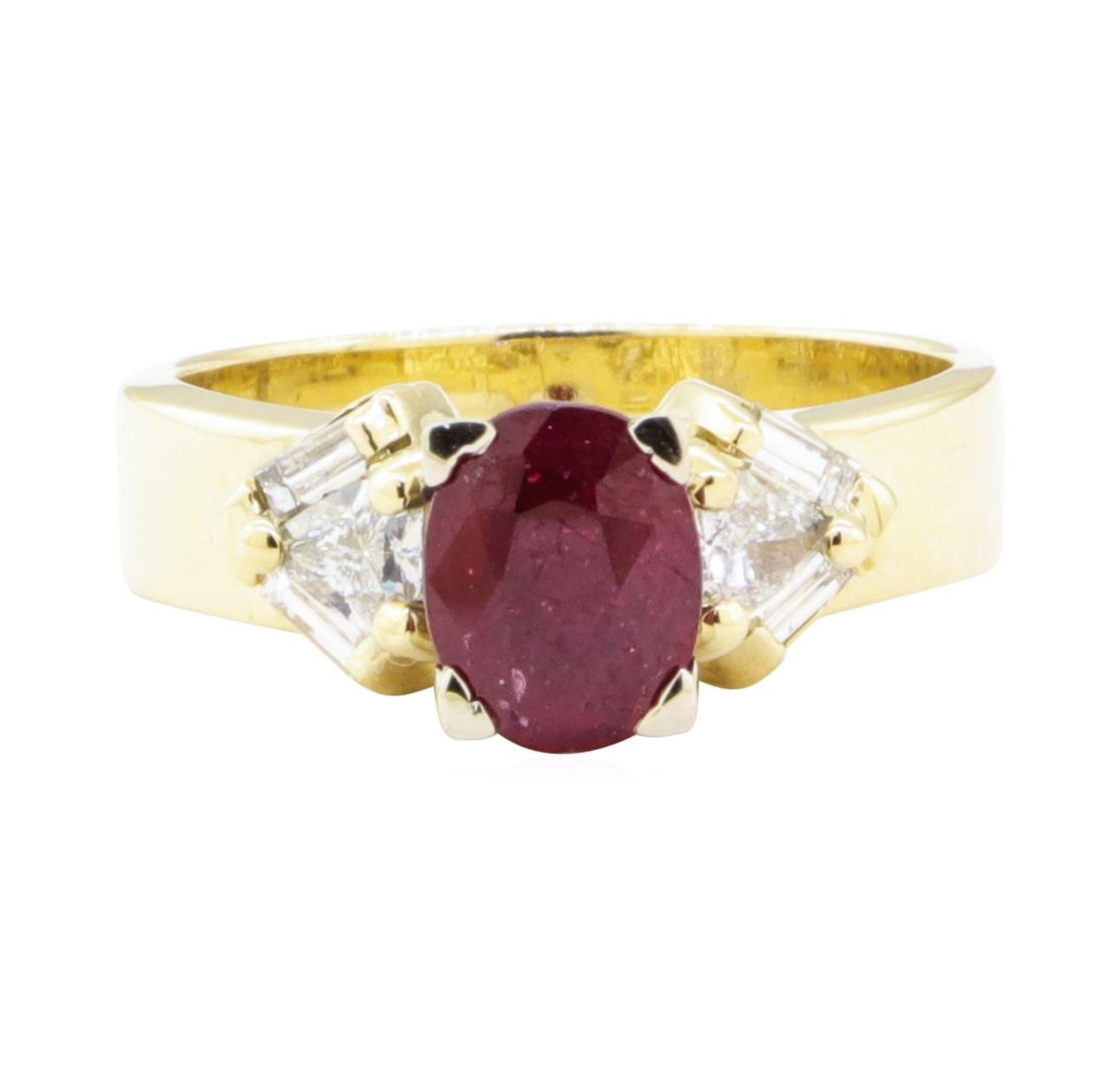 1.91ctw Ruby and Diamond Ring - 14KT Yellow Gold - Image 2 of 4