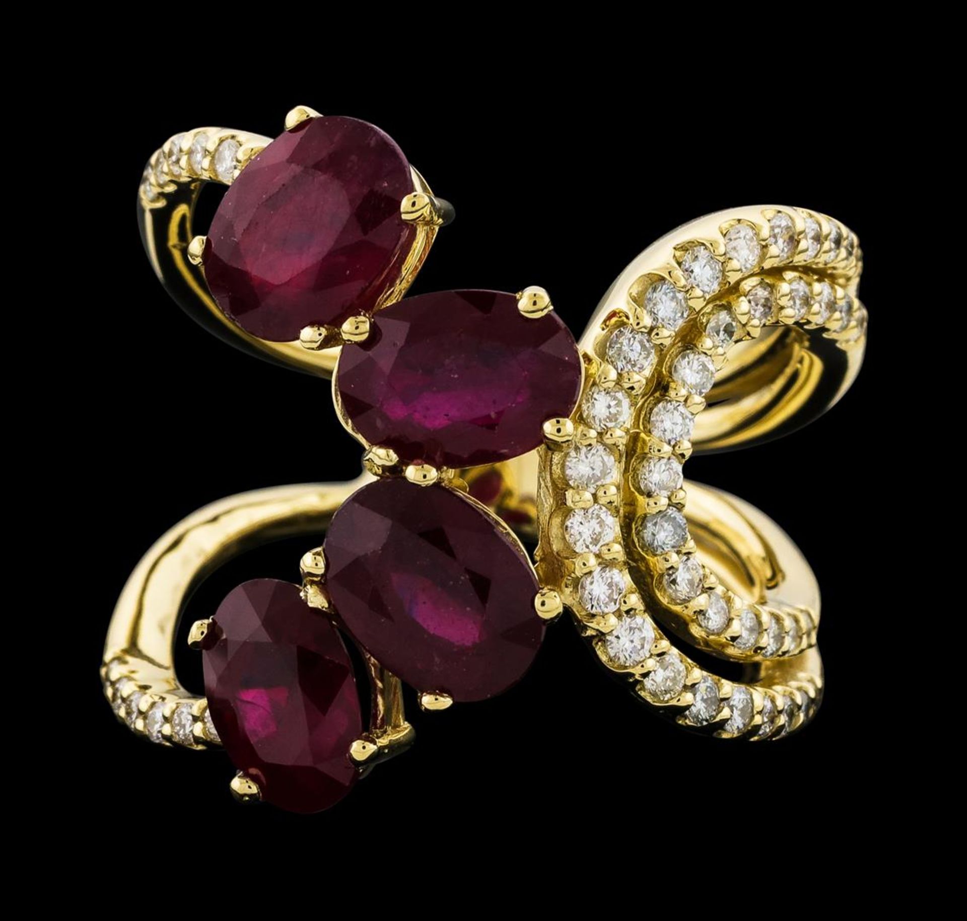 4.73 ctw Ruby and Diamond Ring - 14KT Yellow Gold - Image 2 of 4