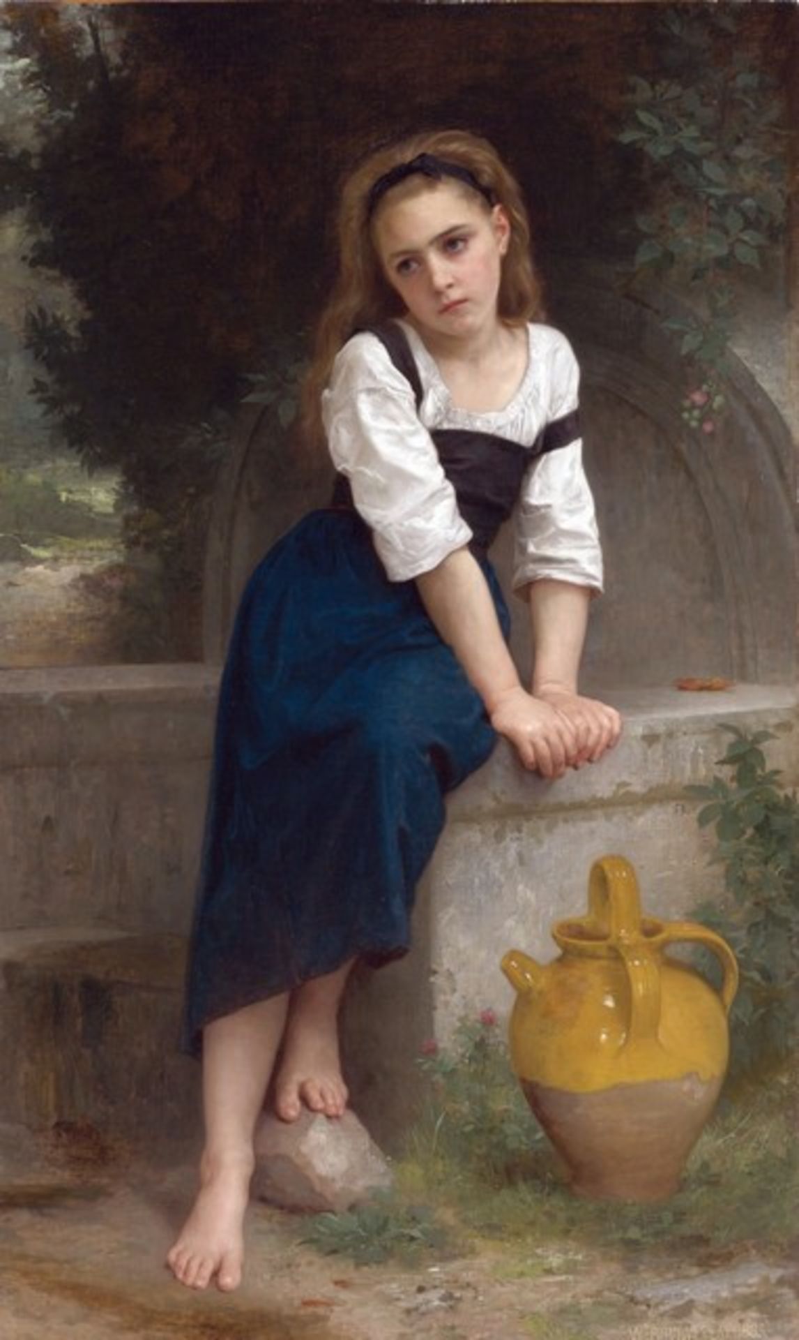 William Bouguereau - Orphan by the Fountain (1883)