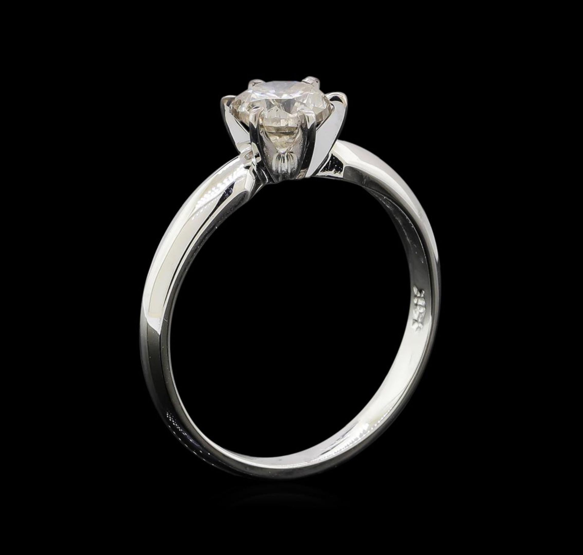 14KT White Gold 0.85 ctw Round Cut Diamond Solitaire Ring - Image 4 of 5