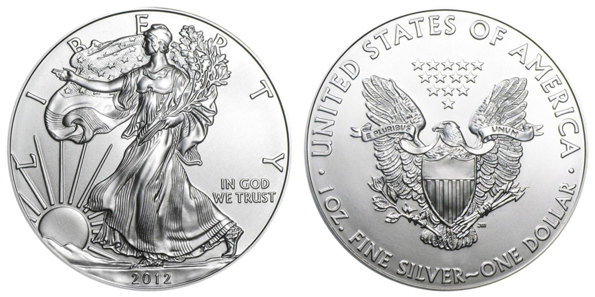 2012 American Silver Eagle .999 Fine Silver Dollar Coin