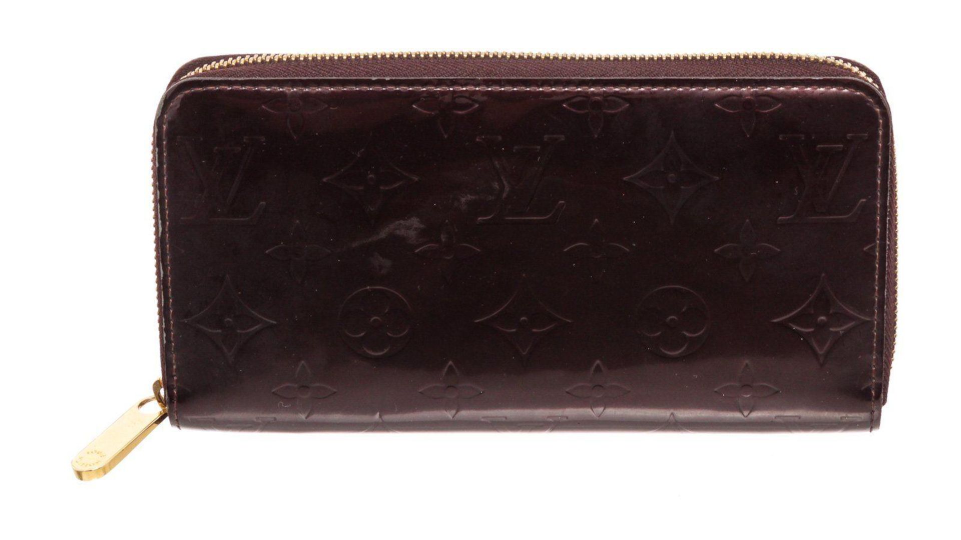 Louis Vuitton Brown Vernis Leather Zippy Wallet