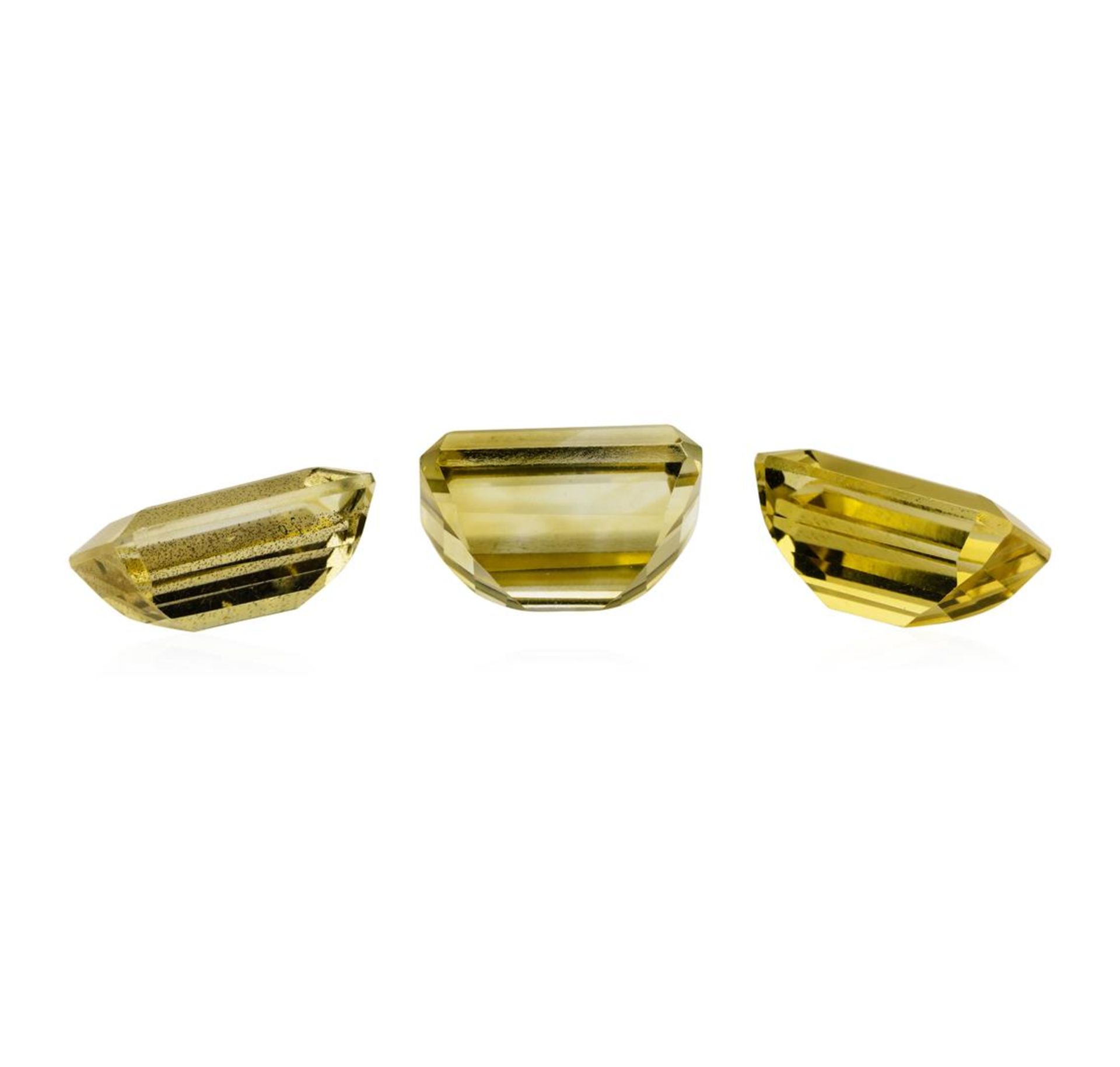 24.04ctw.Natural Emerald Cut Citrine Quartz Parcel of Three - Image 2 of 3