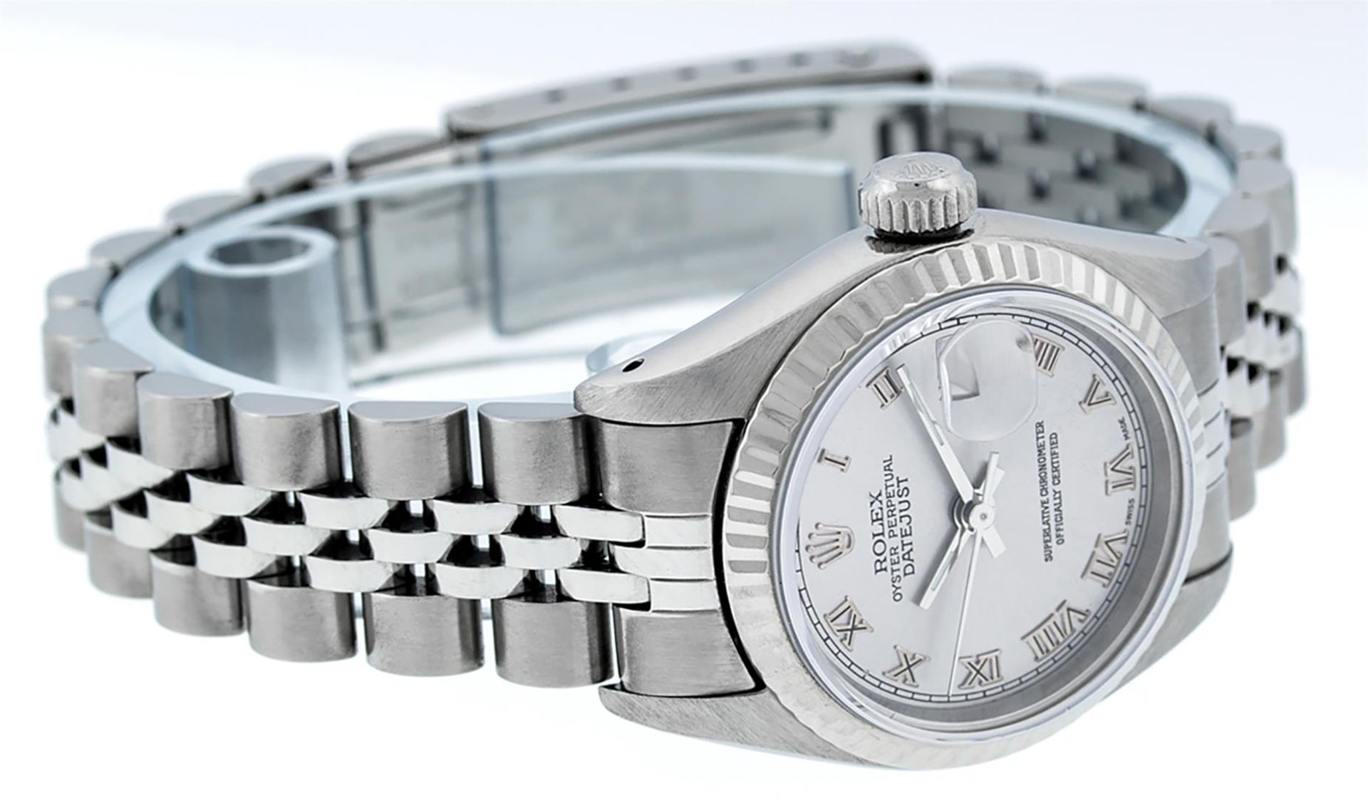 Rolex Ladies Stainless Steel Silver Roman 26MM Oyster Perpetual Datejust Wristwa - Image 3 of 9