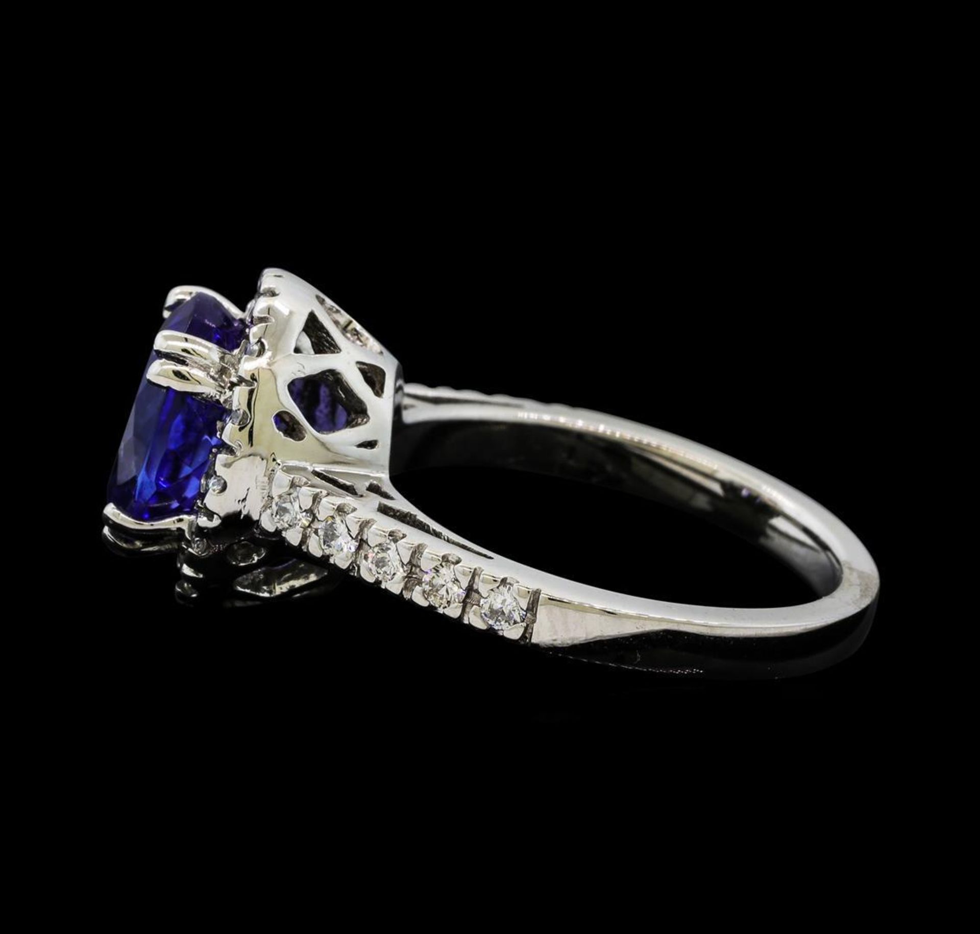 2.91 ctw Tanzanite and Diamond Ring - 14KT White Gold - Image 3 of 5