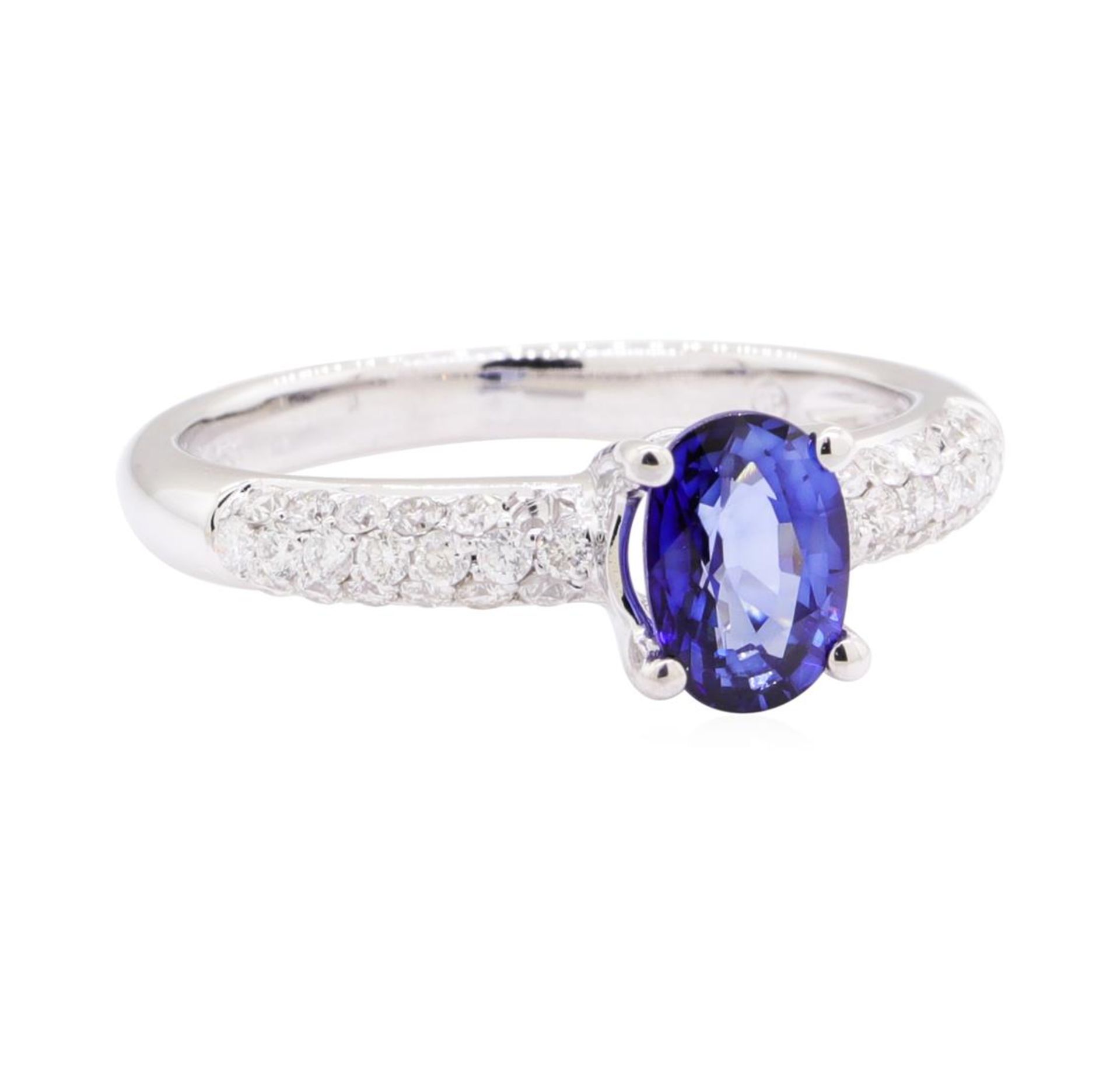 1.14ct Sapphire and Diamond Ring - 18KT White Gold