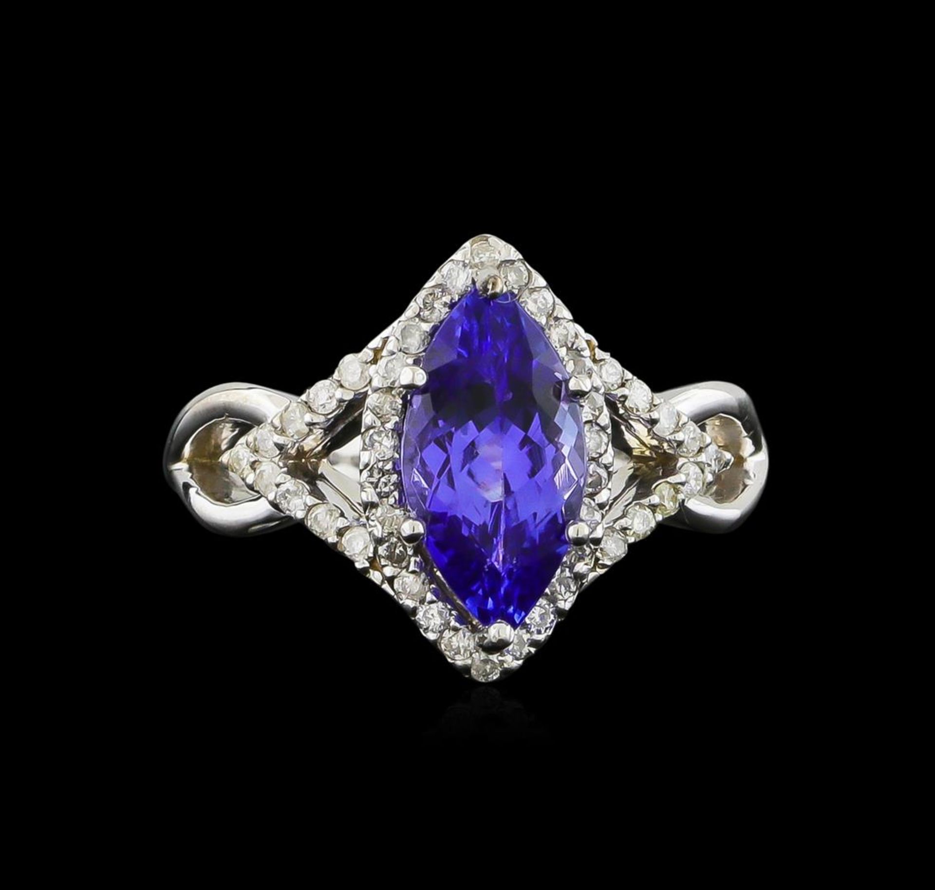 14KT White Gold 2.28ct Tanzanite and Diamond Ring - Image 2 of 5