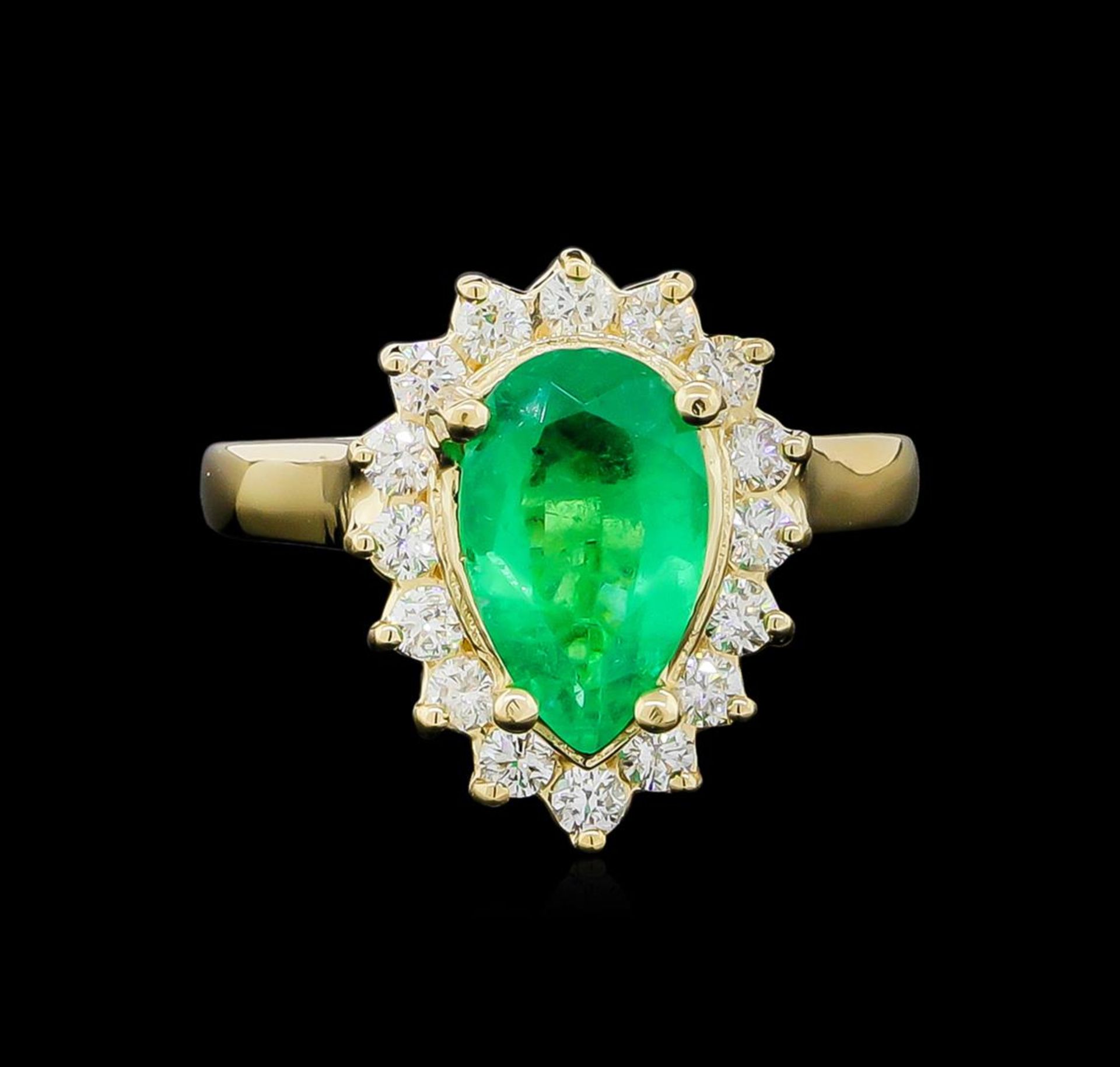 1.73 ctw Emerald and Diamond Ring - 14KT Yellow Gold - Image 2 of 4