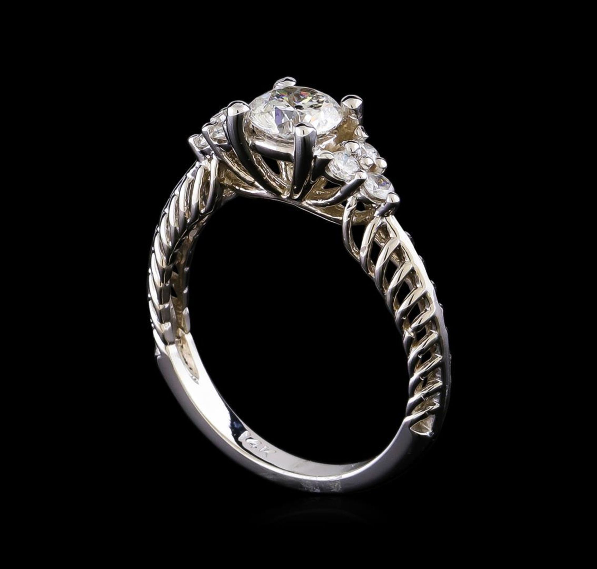 0.90 ctw Diamond Ring - 14KT White Gold - Image 4 of 5