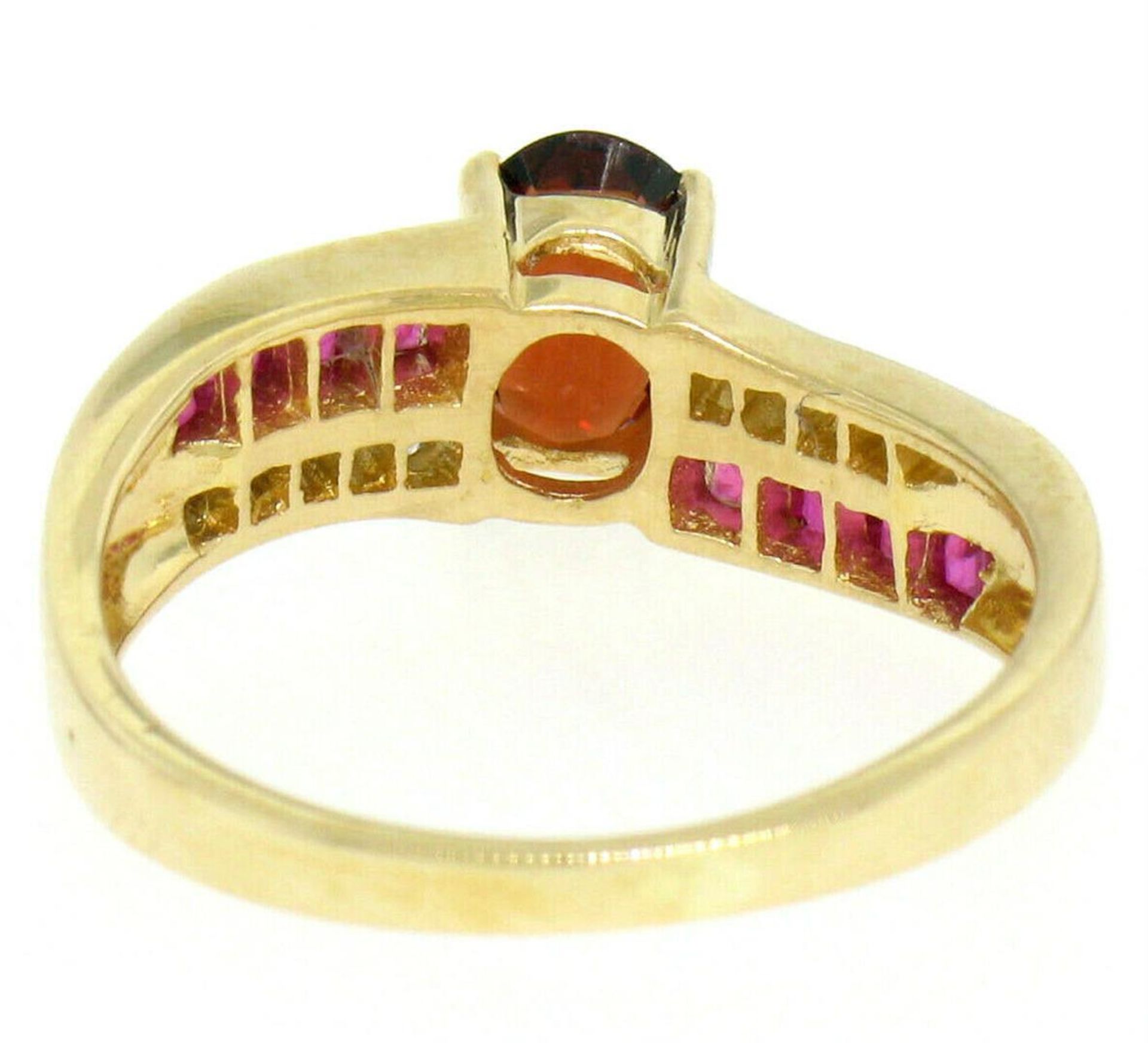 14kt Yellow Gold 1.58ctw Garnet, Ruby, and Diamond Ring - Image 6 of 6