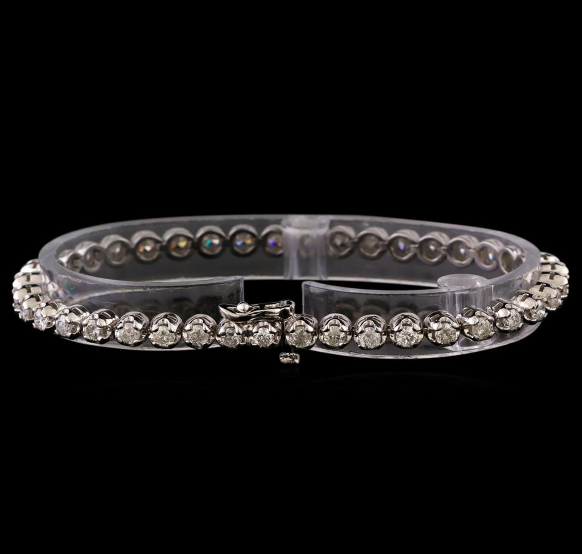 14KT White Gold 3.02 ctw Diamond Tennis Bracelet - Image 2 of 4