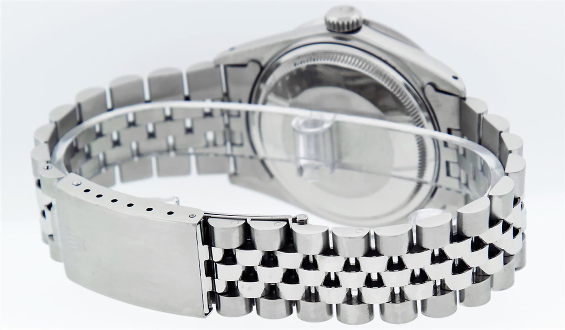 Rolex Mens Stainless Steel Slate Grey Diamond 36MM Datejust Wristwatch - Image 8 of 9