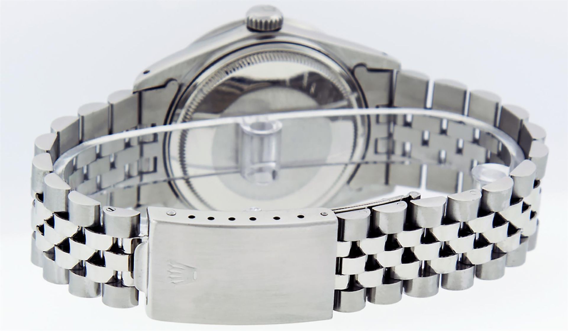Rolex Mens Stainless Steel Slate Grey Diamond 36MM Datejust Wristwatch - Image 9 of 9