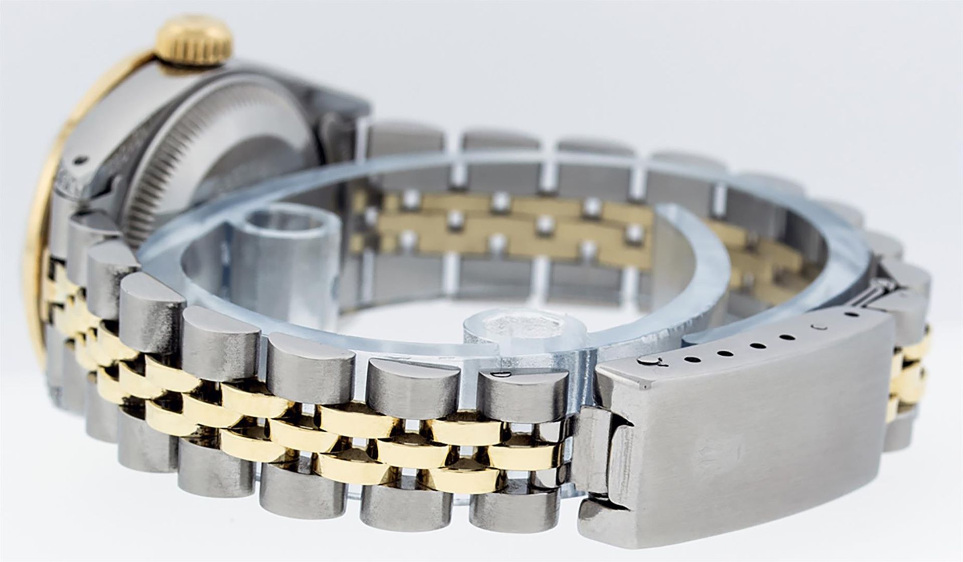 Rolex Ladies 2 Tone MOP Diamond Lugs Datejust Wristwatch - Image 8 of 9