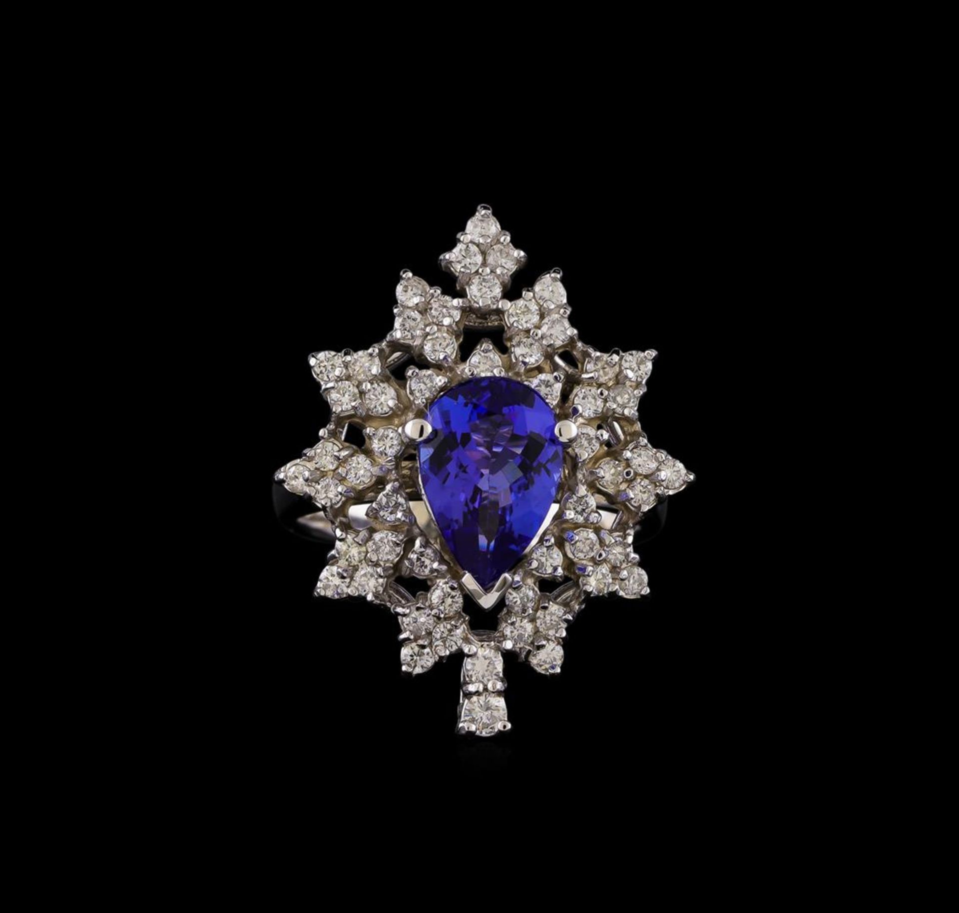 14KT White Gold 2.45 ctw Tanzanite and Diamond Ring - Image 2 of 5