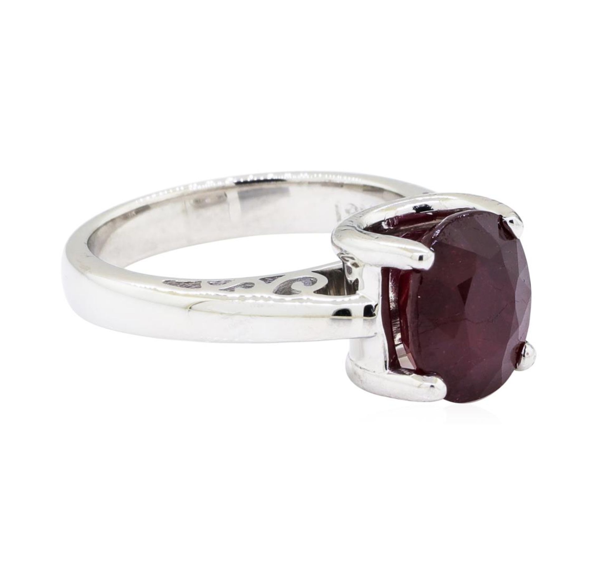 3.33 ct Ruby Ring - 18KT White Gold