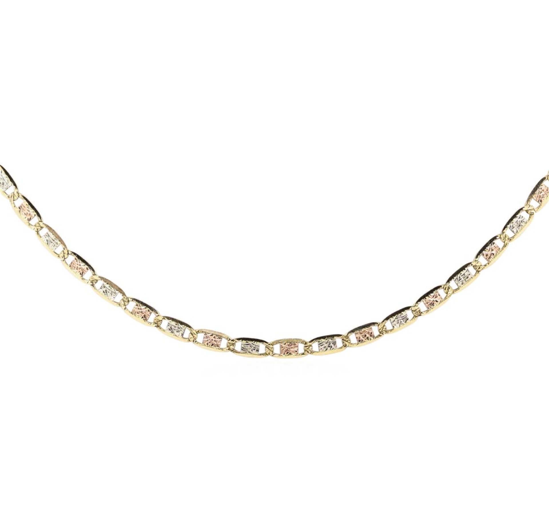 24 Inch Valentino Chain - 14KT Yellow, Rose, and White Gold - Image 2 of 2