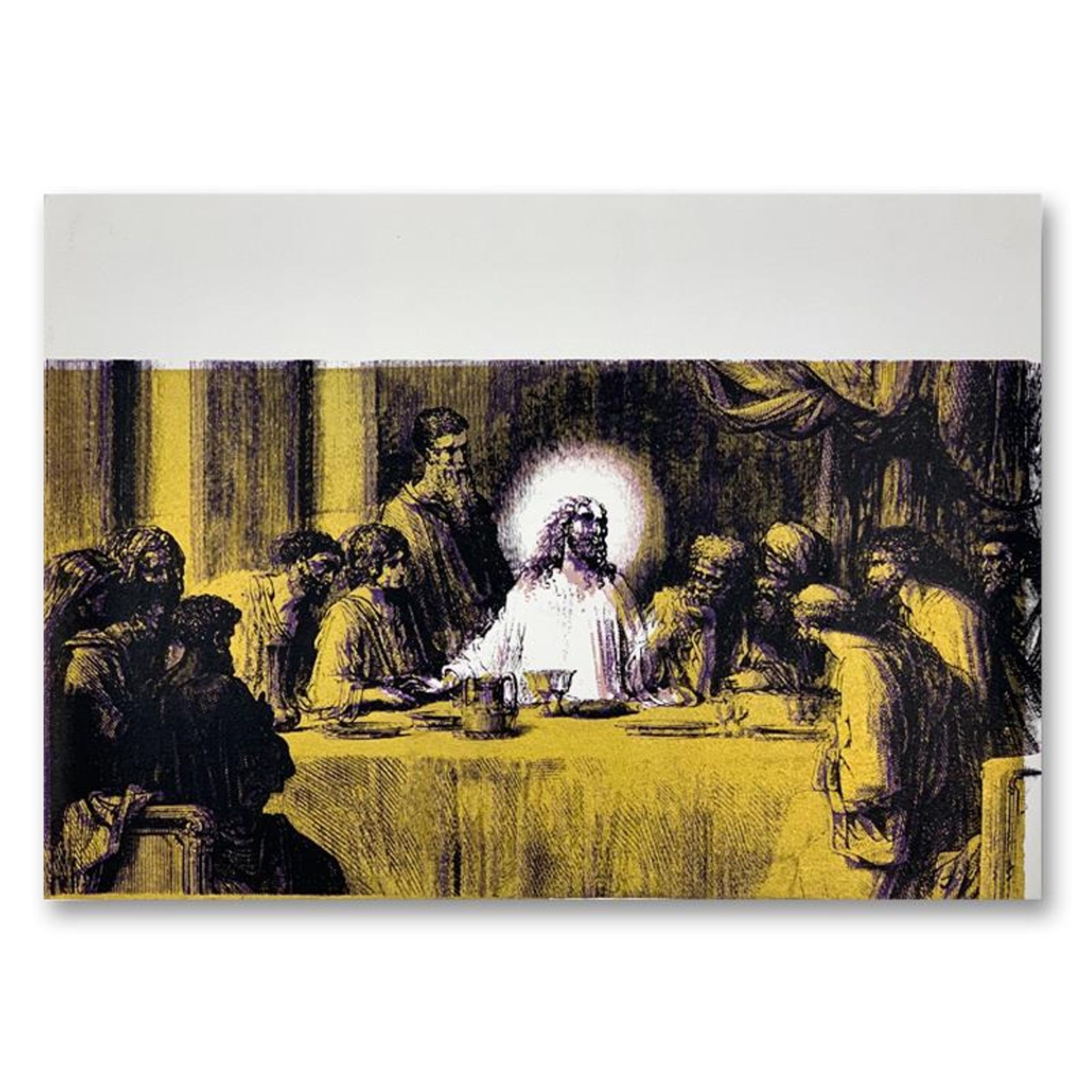 Jesus Last Supper by Steve Kaufman (1960-2010)