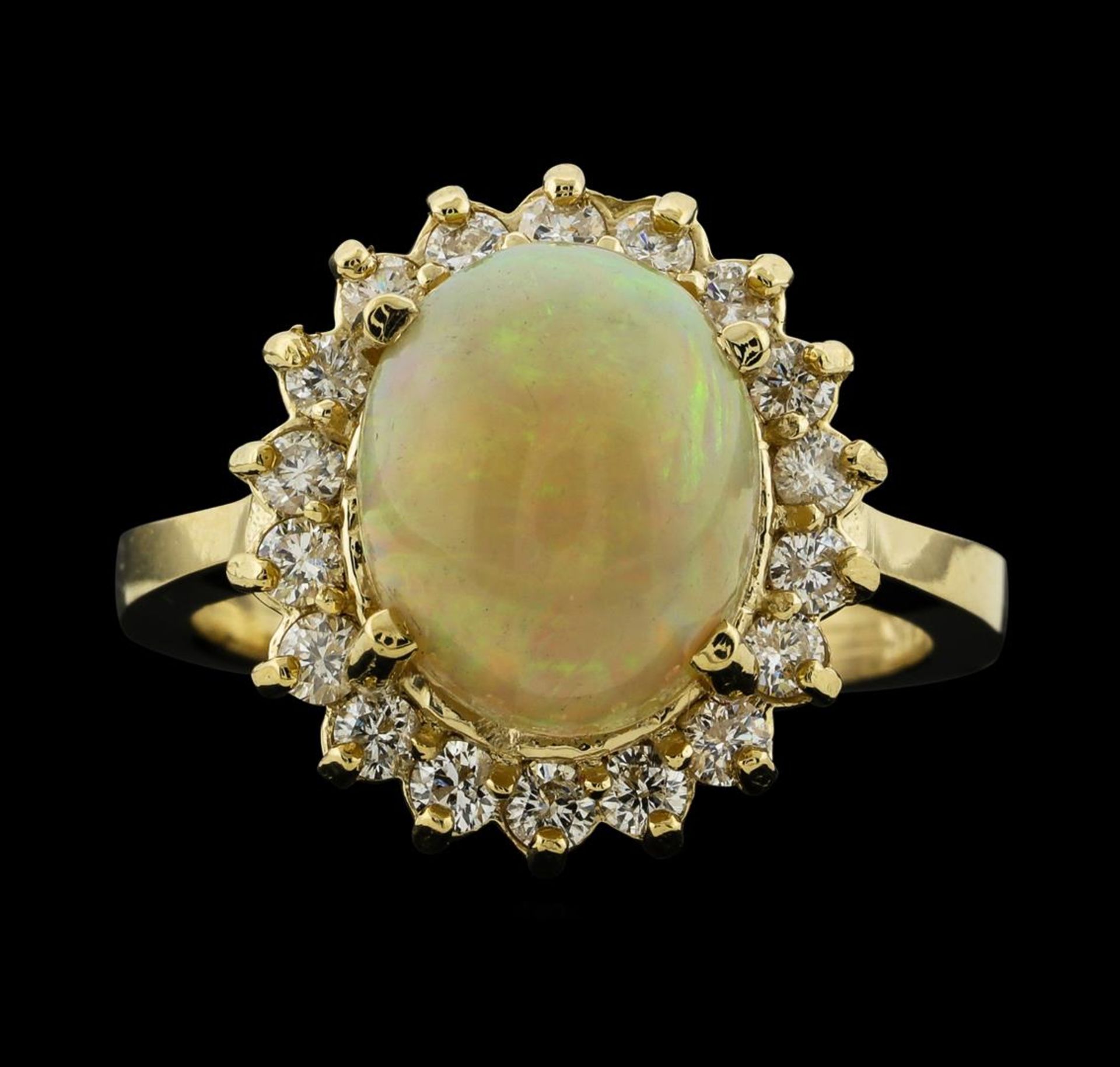 2.82 ctw Opal and Diamond Ring - 14KT Yellow Gold - Image 2 of 4