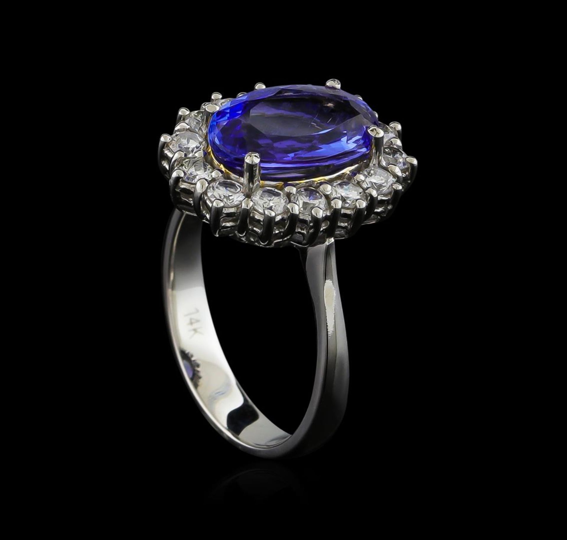 14KT White Gold 2.80 ctw Tanzanite and Diamond Ring - Image 4 of 5