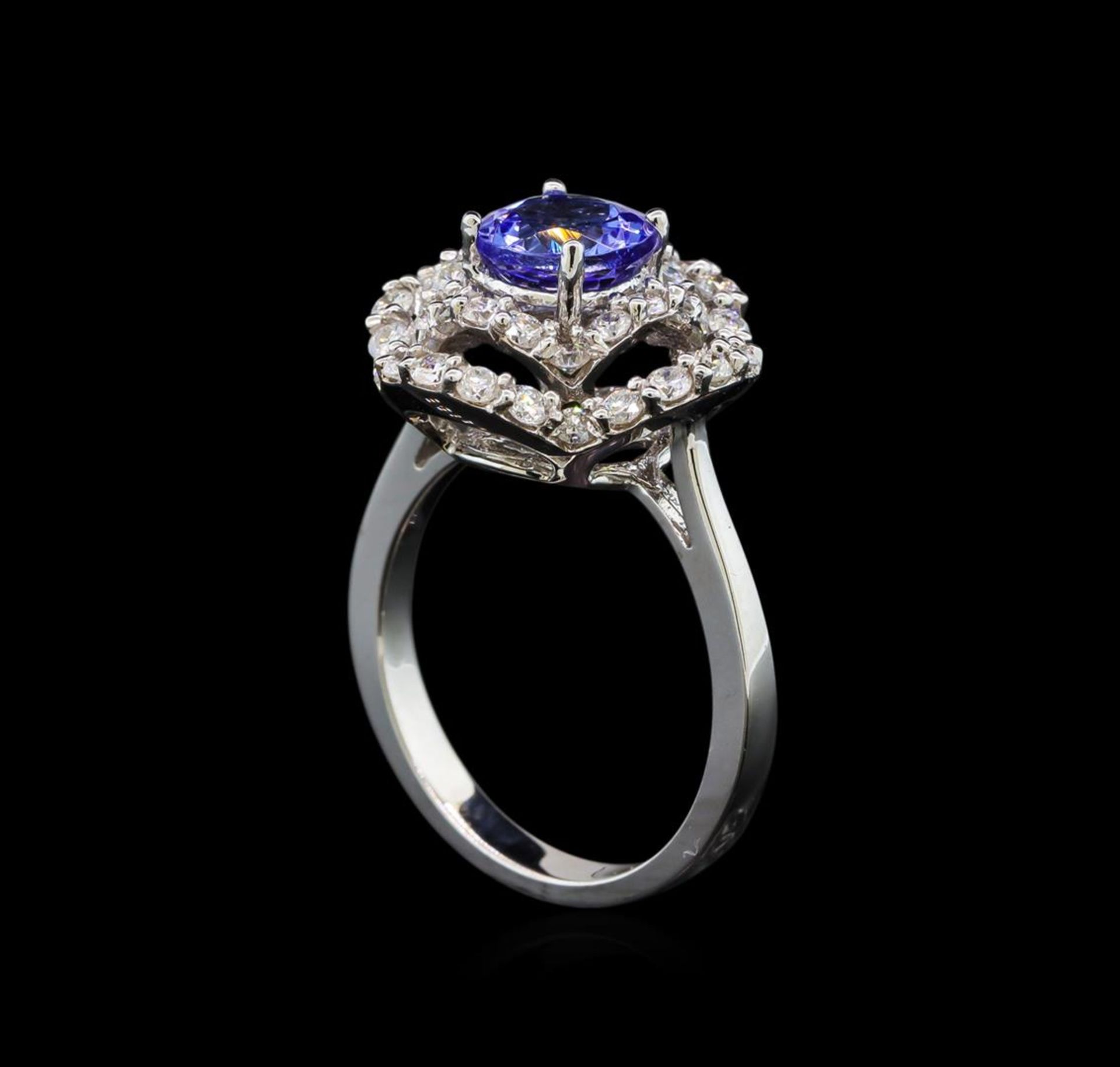 14KT White Gold 1.40 ctw Tanzanite and Diamond Ring - Image 4 of 5