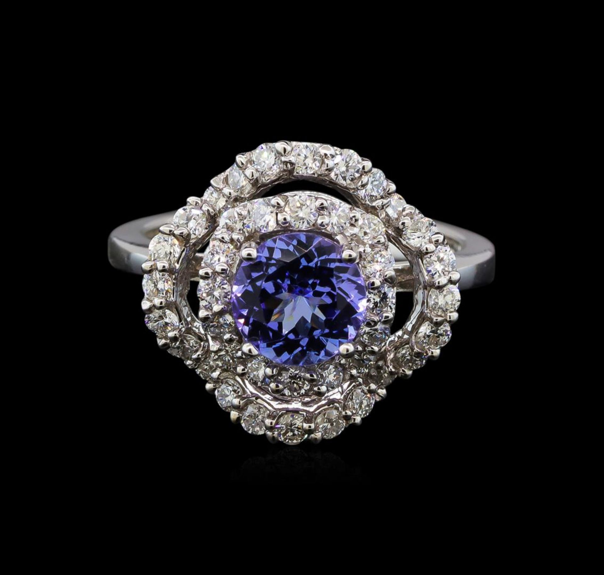 14KT White Gold 1.40 ctw Tanzanite and Diamond Ring - Image 2 of 5