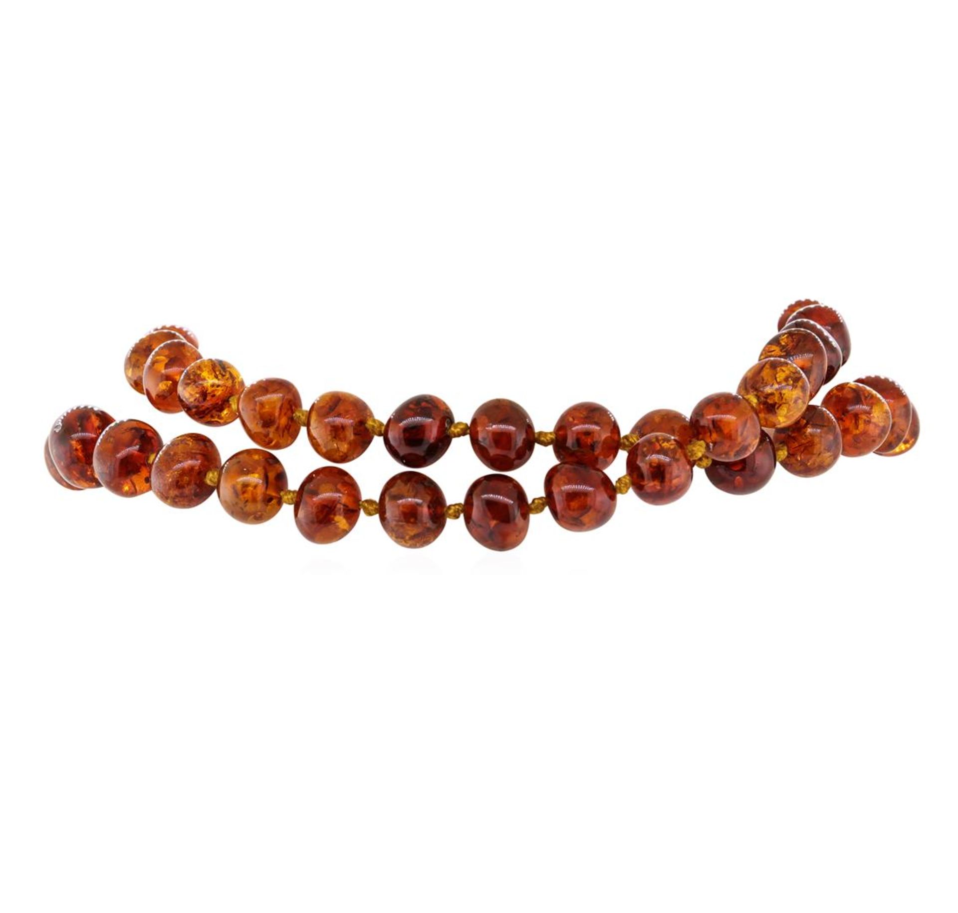 Twenty Nine Inch Baltic Honey Colored Amber Necklace - Image 2 of 2