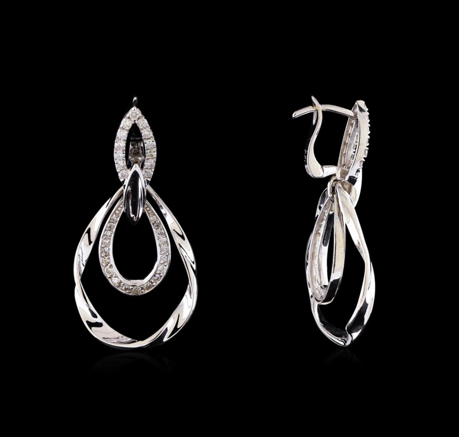 0.78 ctw Diamond Earrings - 14KT White Gold - Image 2 of 2