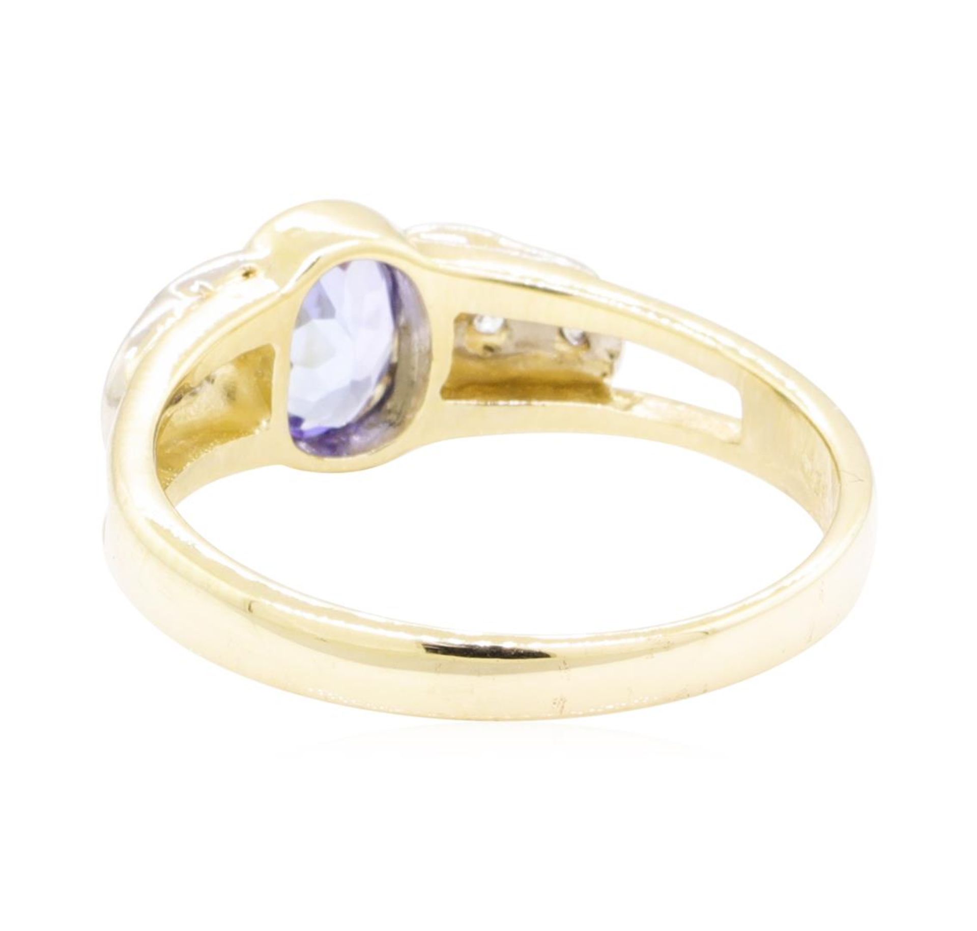 0.86 ctw Tanzanite And Diamond Ring - 14KT Yellow And White Gold - Image 3 of 5