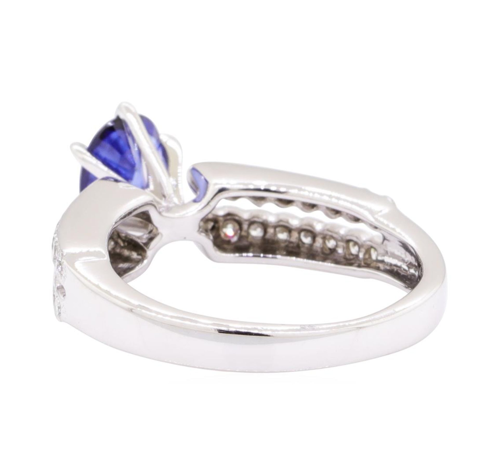 0.88ct Sapphire and Diamond Ring - 18KT White Gold - Image 3 of 4