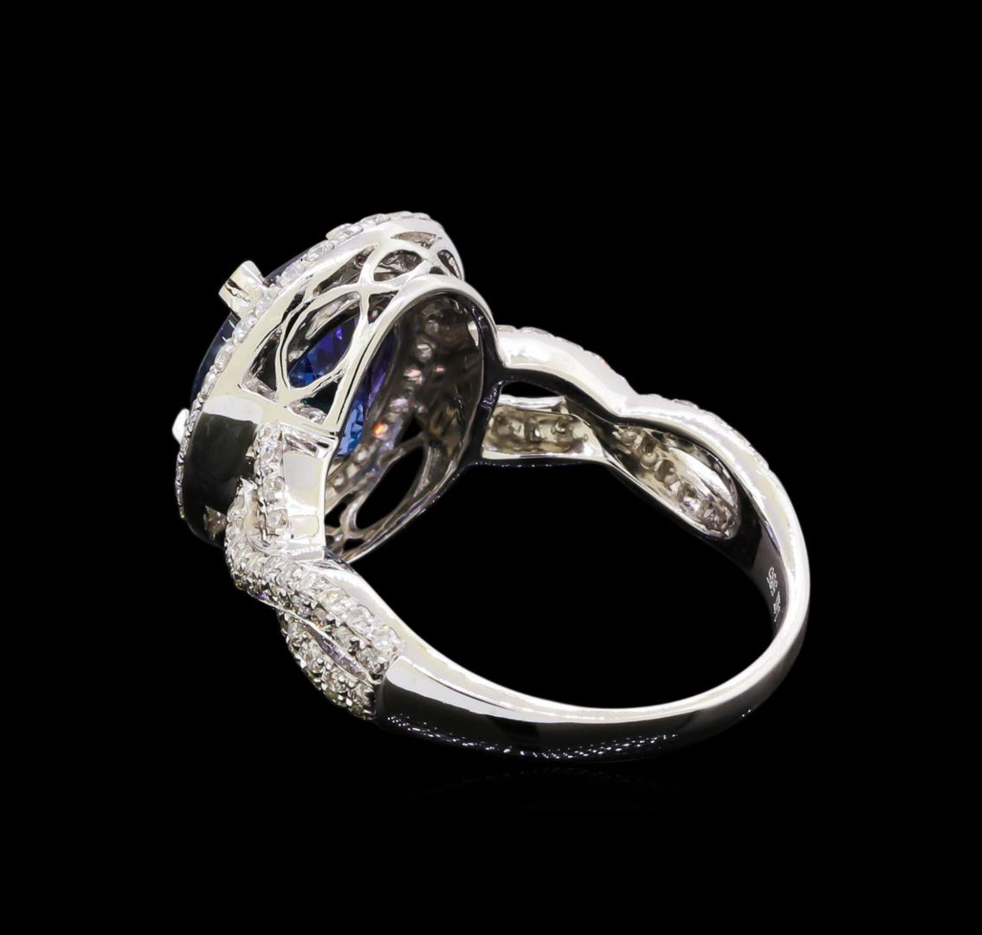 14KT White Gold 3.21 ctw Tanzanite and Diamond Ring - Image 3 of 5