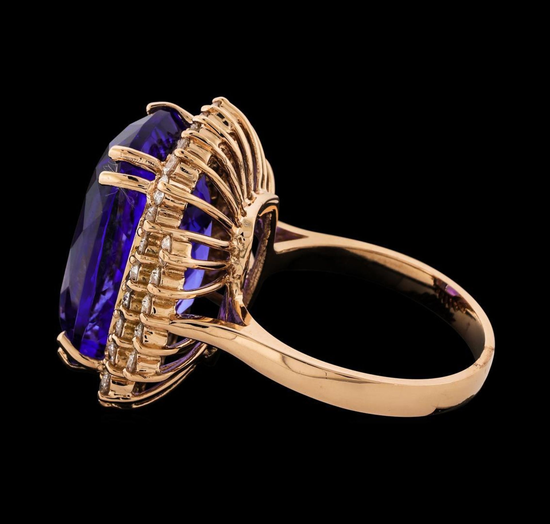 17.77 ctw Tanzanite and Diamond Ring - 14KT Rose Gold - Image 3 of 5