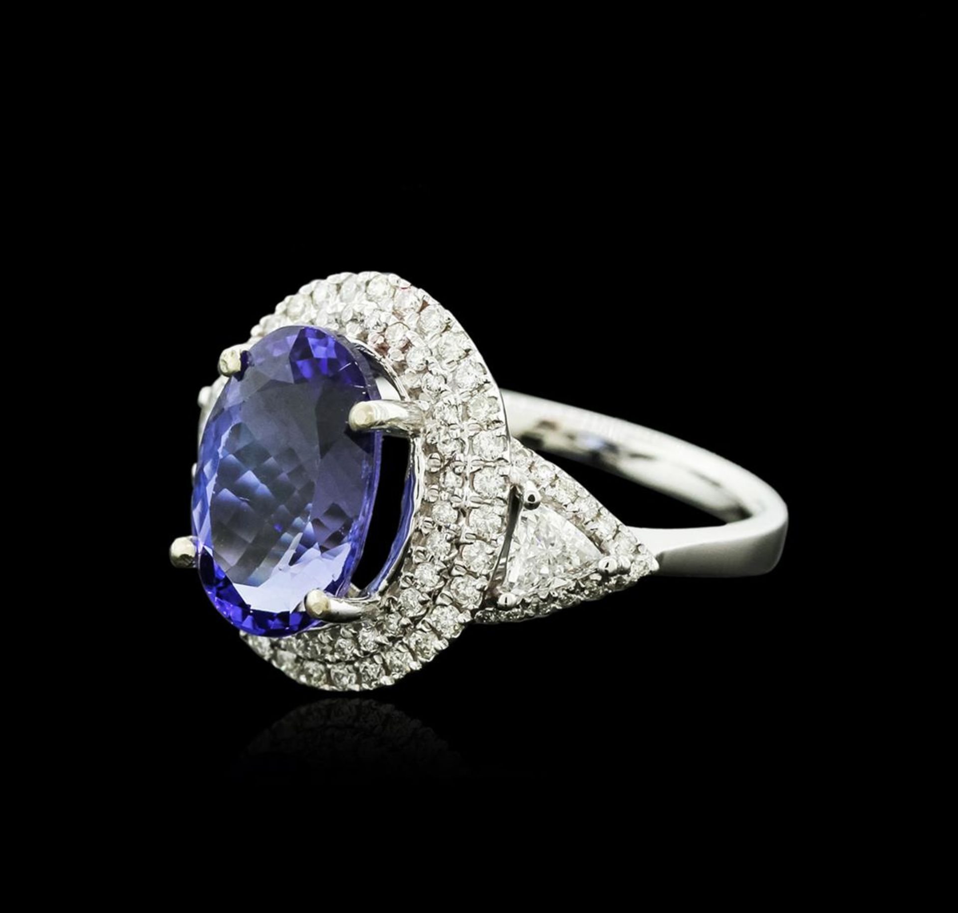 14KT White Gold 3.50 ctw Tanzanite and Diamond Ring - Image 2 of 4