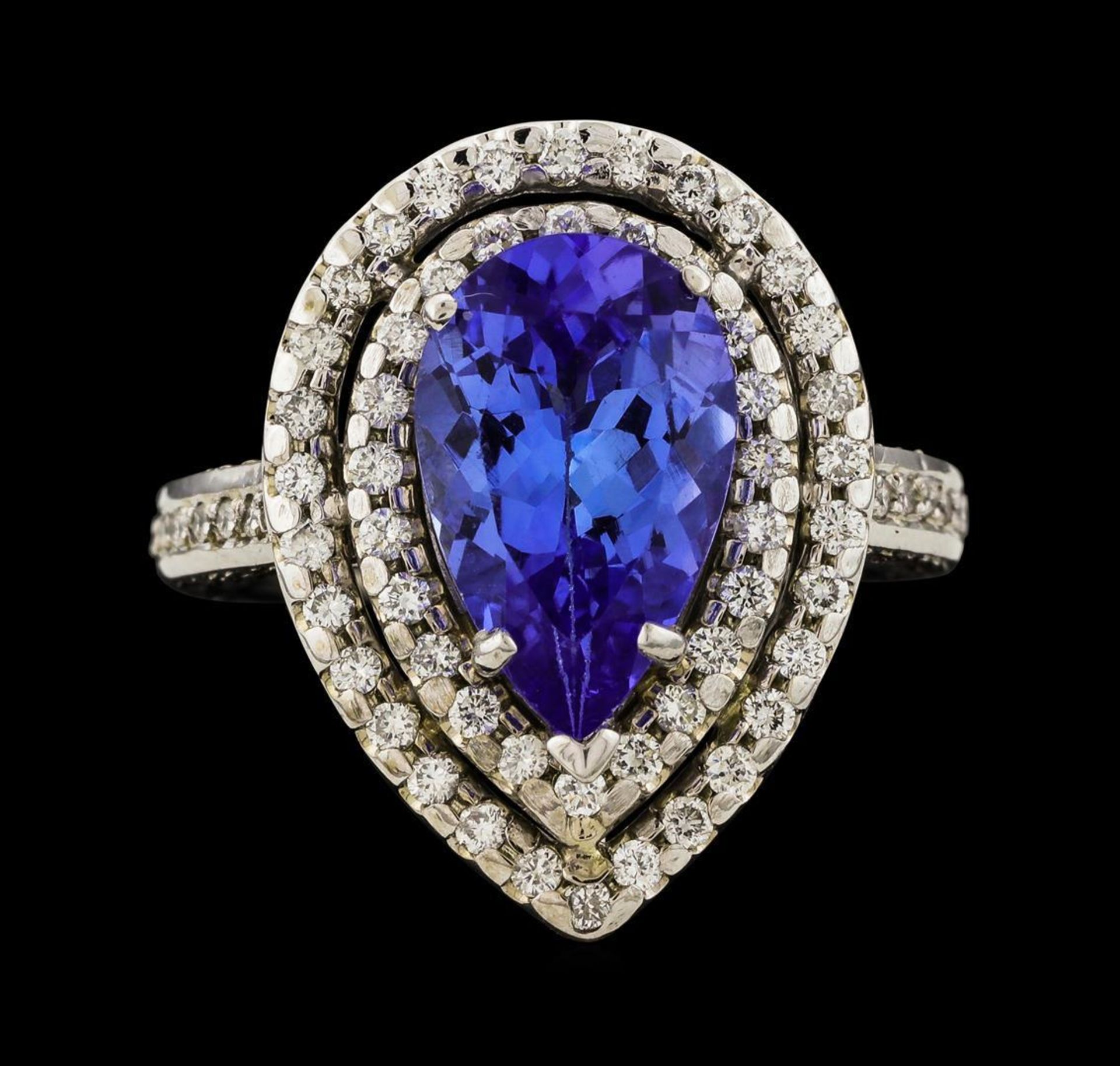 3.12 ctw Tanzanite and Diamond Ring - 14KT White Gold - Image 2 of 5