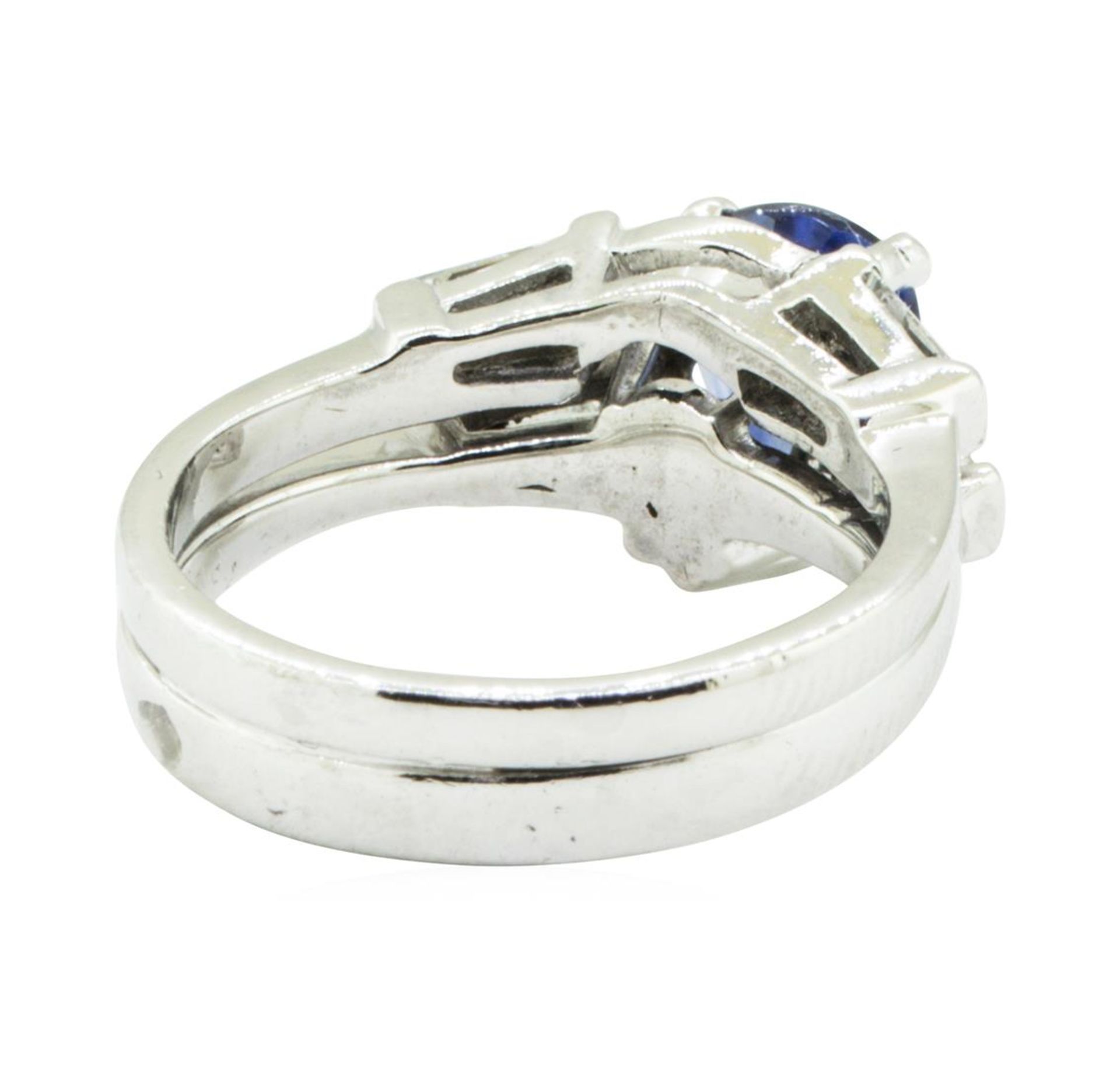 1.75 ctw Pear Brilliant Blue Sapphire And Diamond Ring - Platinum - Image 2 of 5