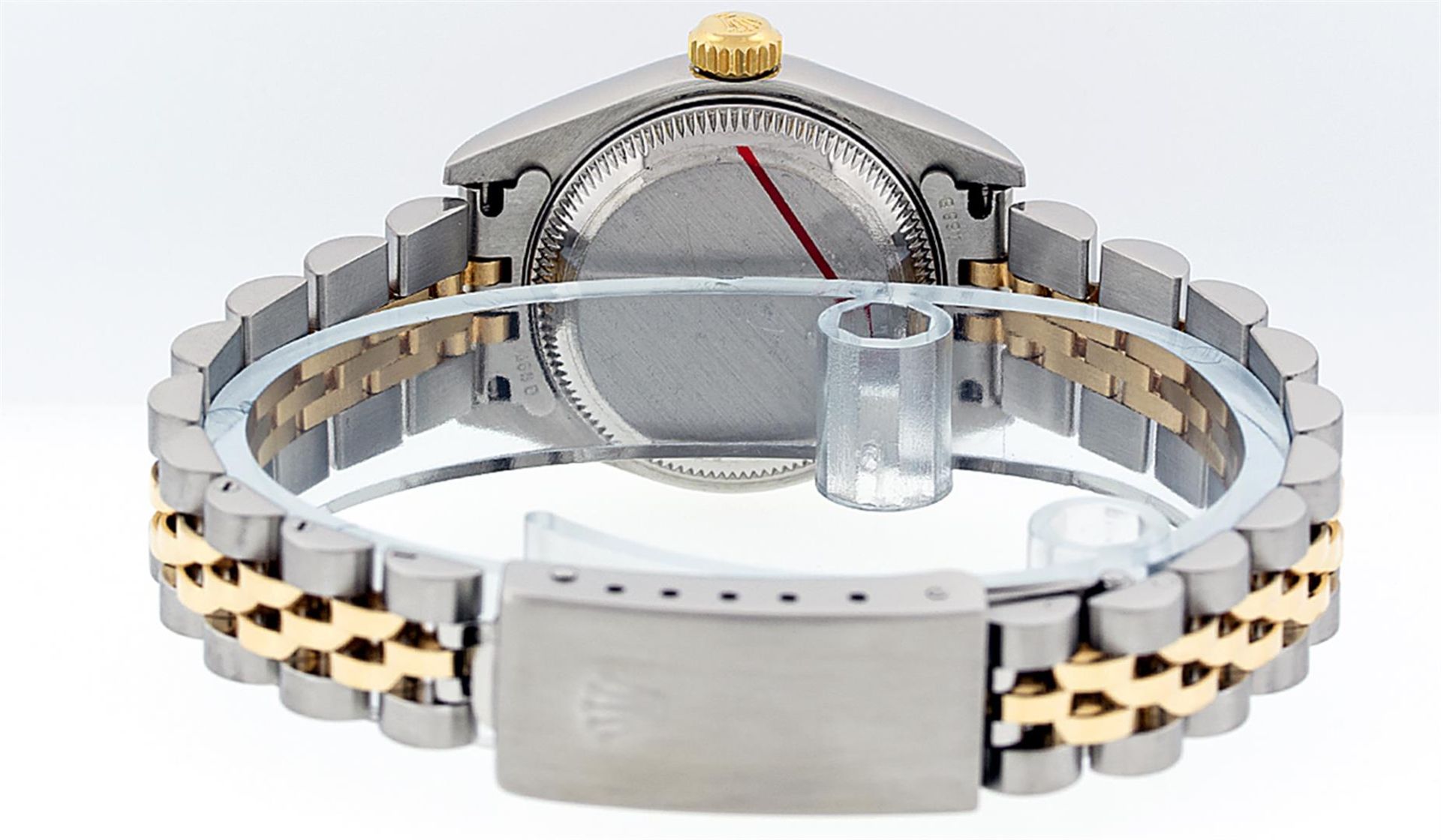 Rolex Ladies Quickset 2T 18K MOP Roman Datejust Oyster Perpetaul Wristwatch 26MM - Image 4 of 9