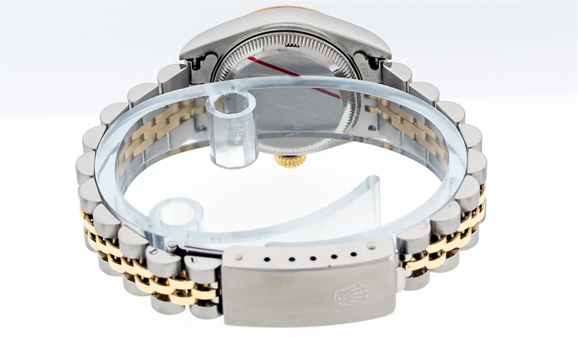 Rolex Ladies Quickset 2T 18K MOP Roman Datejust Oyster Perpetaul Wristwatch 26MM - Image 7 of 9