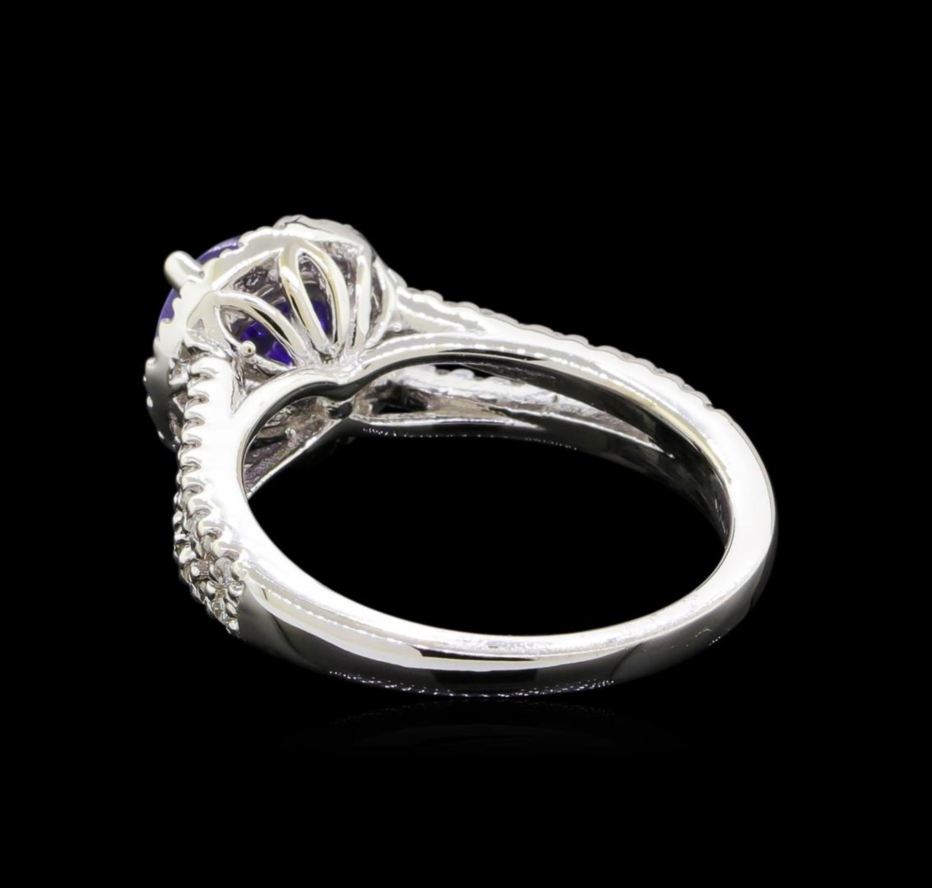 1.37 ctw Tanzanite and Diamond Ring - 14KT White Gold - Image 3 of 4