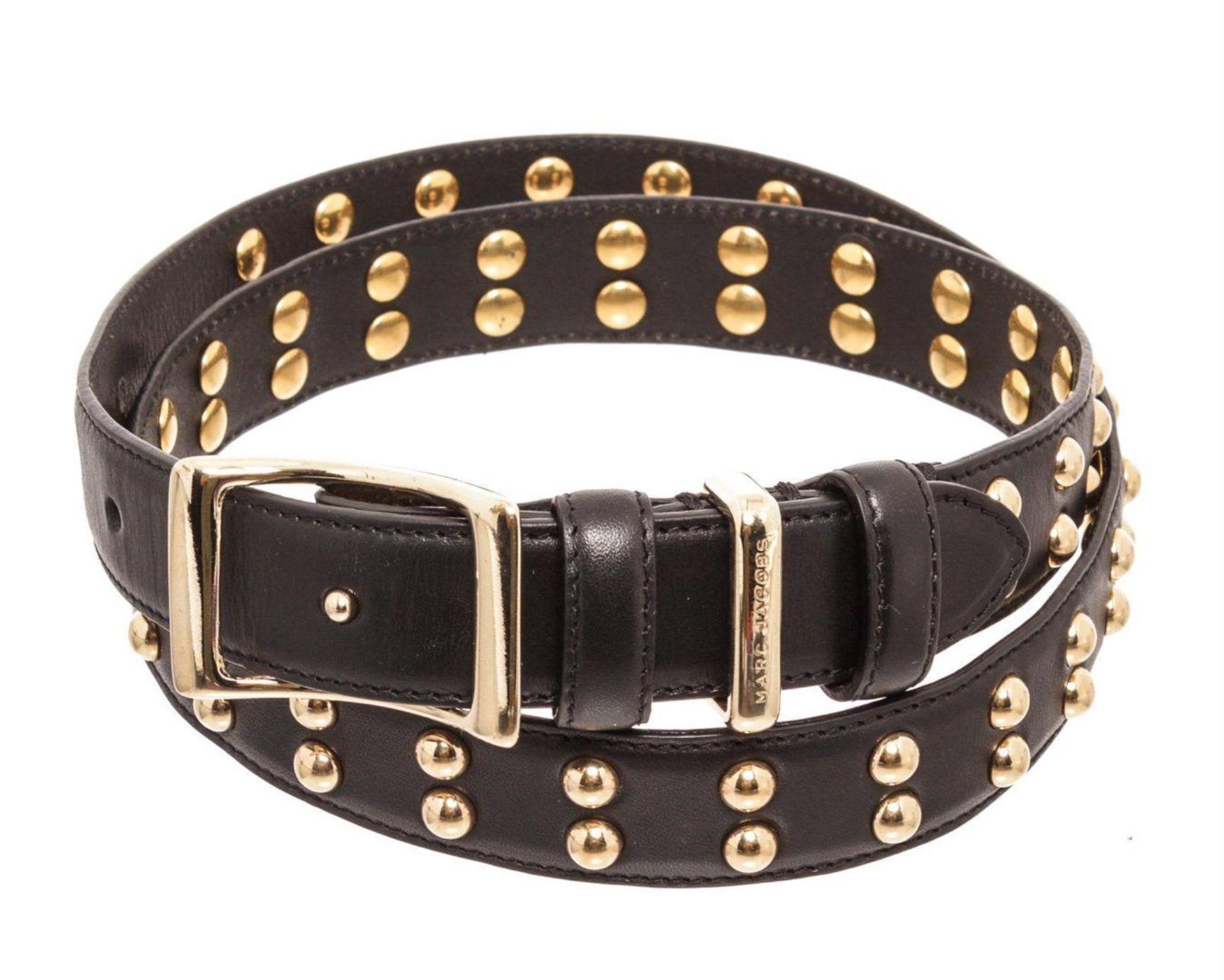 Marc Jacobs Black leather Studded Belt