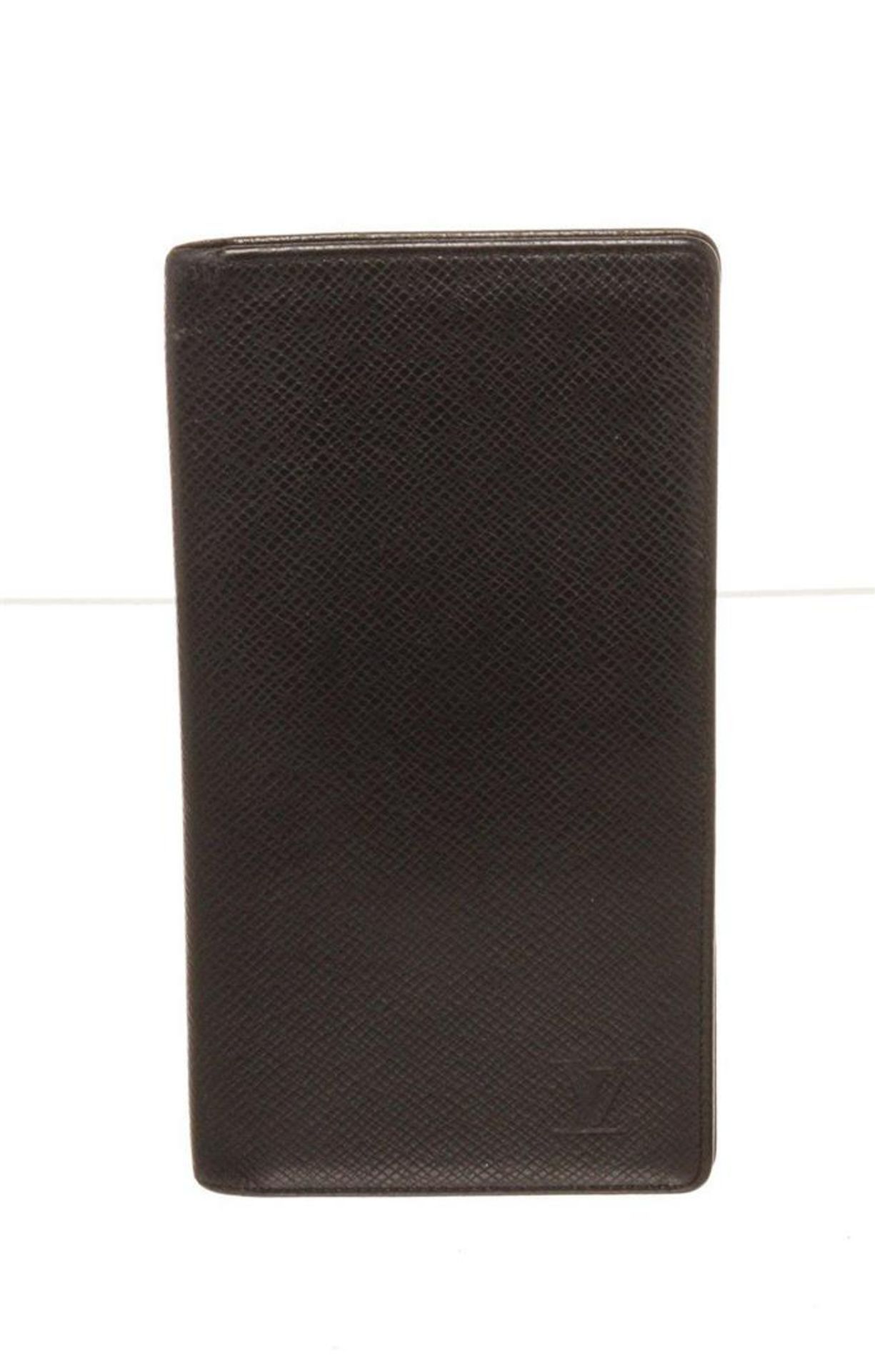 Louis Vuitton Black Leather Long Card Wallet