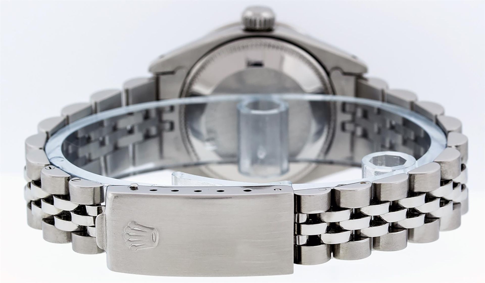Rolex Ladies Stainless Steel Blue Diamond & Sapphire 26MM Datejust Wristwatch - Image 6 of 9