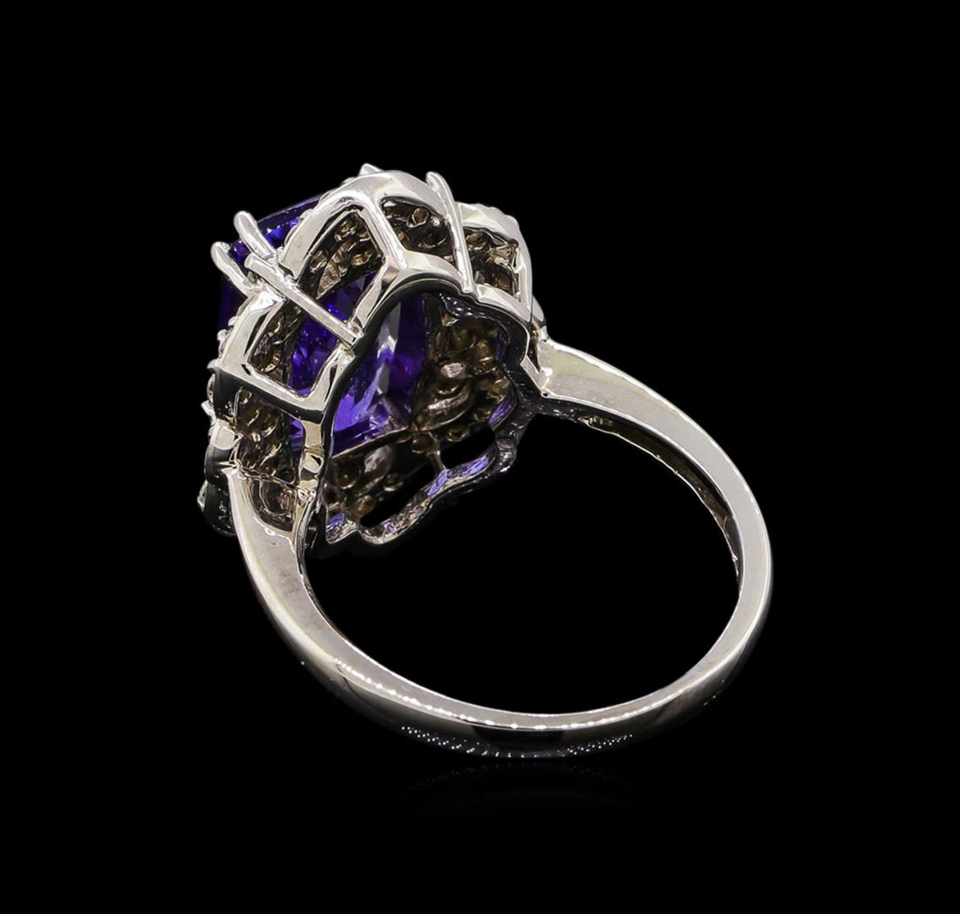 14KT White Gold 4.71 ctw Tanzanite and Diamond Ring - Image 3 of 5