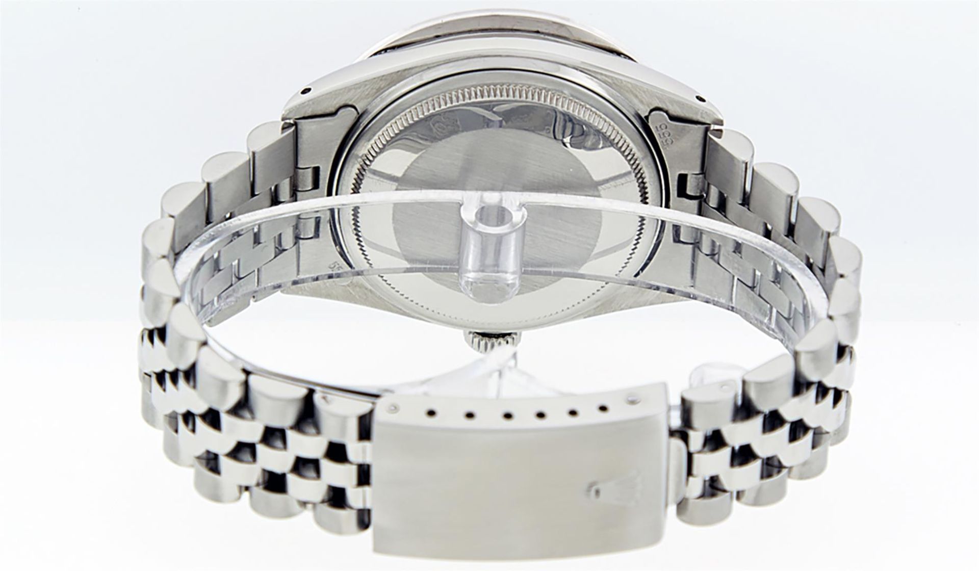 Rolex Mens Stainless Steel Black Jubilee 3ctw Diamond Datejust Wristwatch 36MM W - Image 9 of 9
