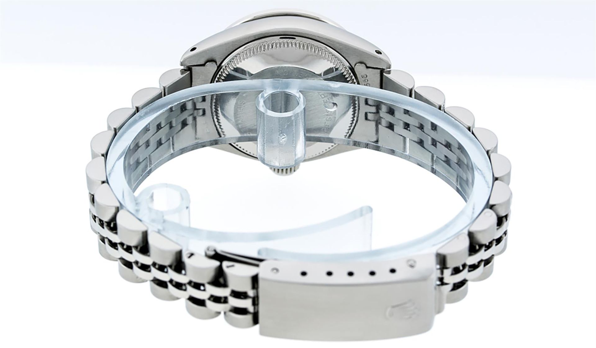 Rolex Ladies Stainless Steel Blue Diamond & Sapphire 26MM Datejust Wristwatch - Image 7 of 9